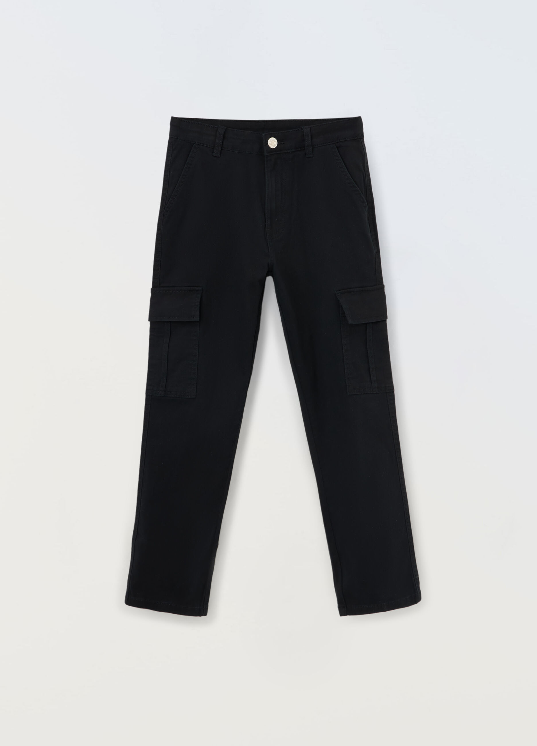 Pantaloni cargo in twill di cotone ragazza_0