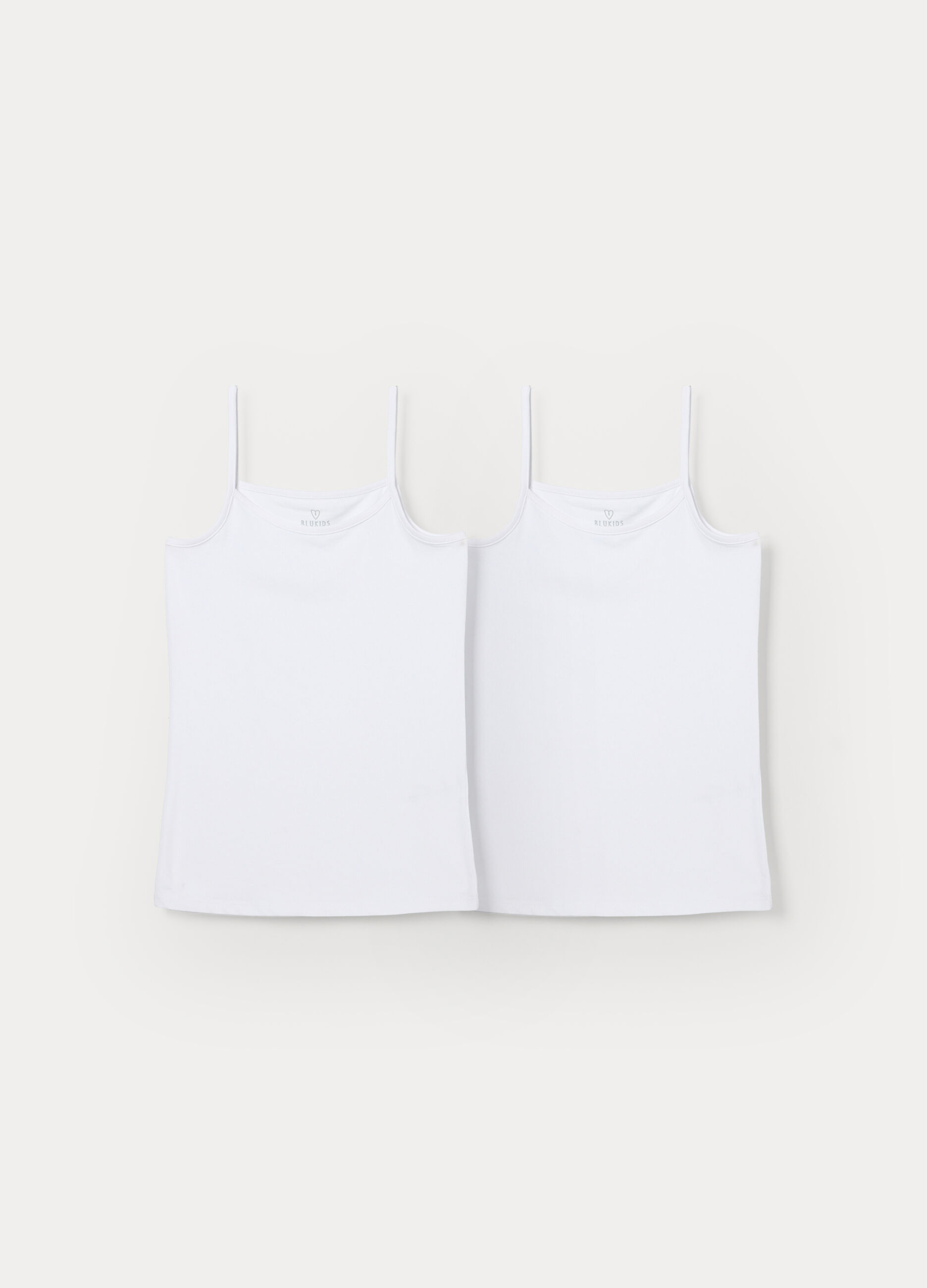 Pack 2 canotte intime in jersey di cotone stretch ragazza_0