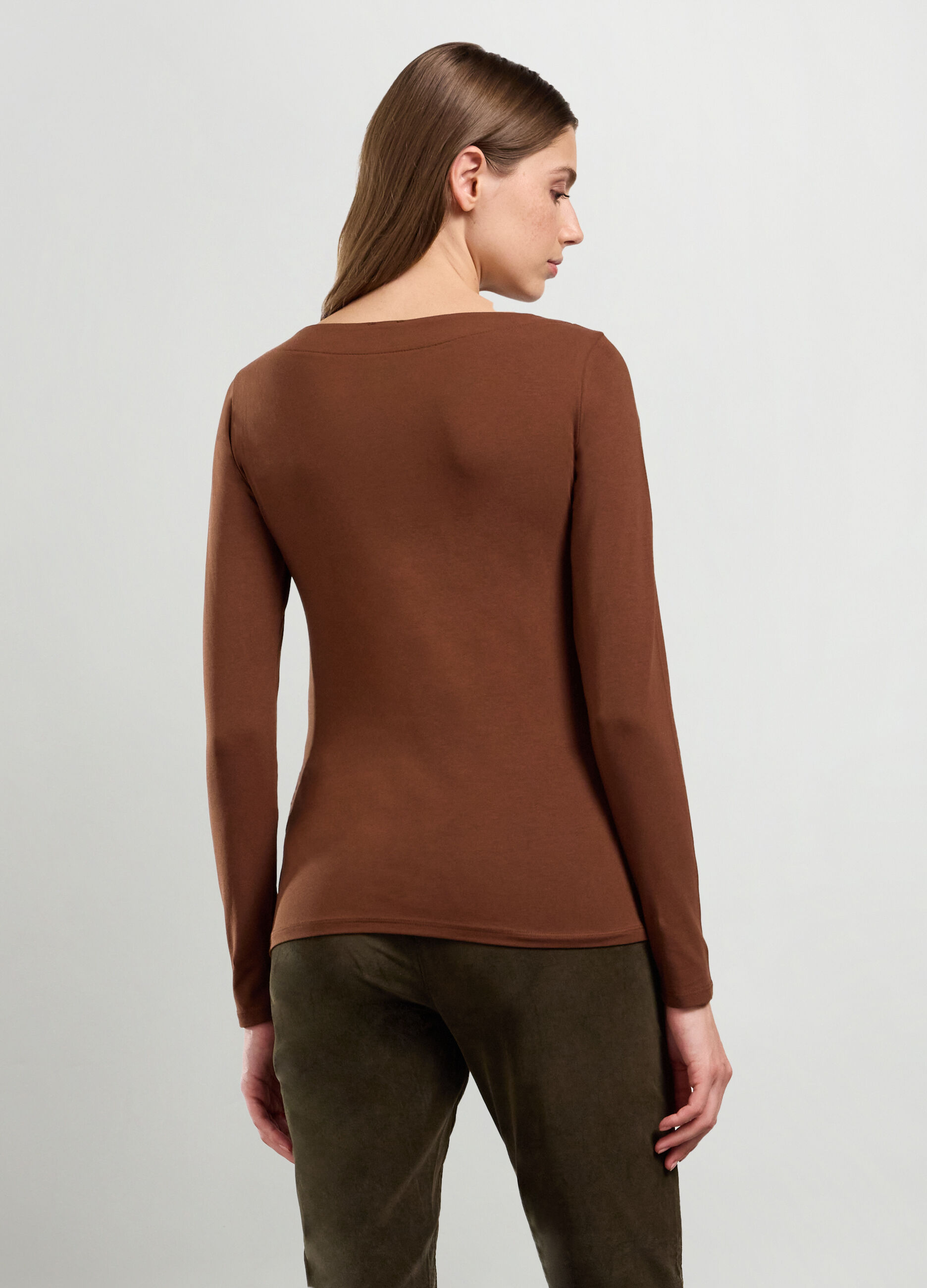 T-shirt in cotone stretch donna_1