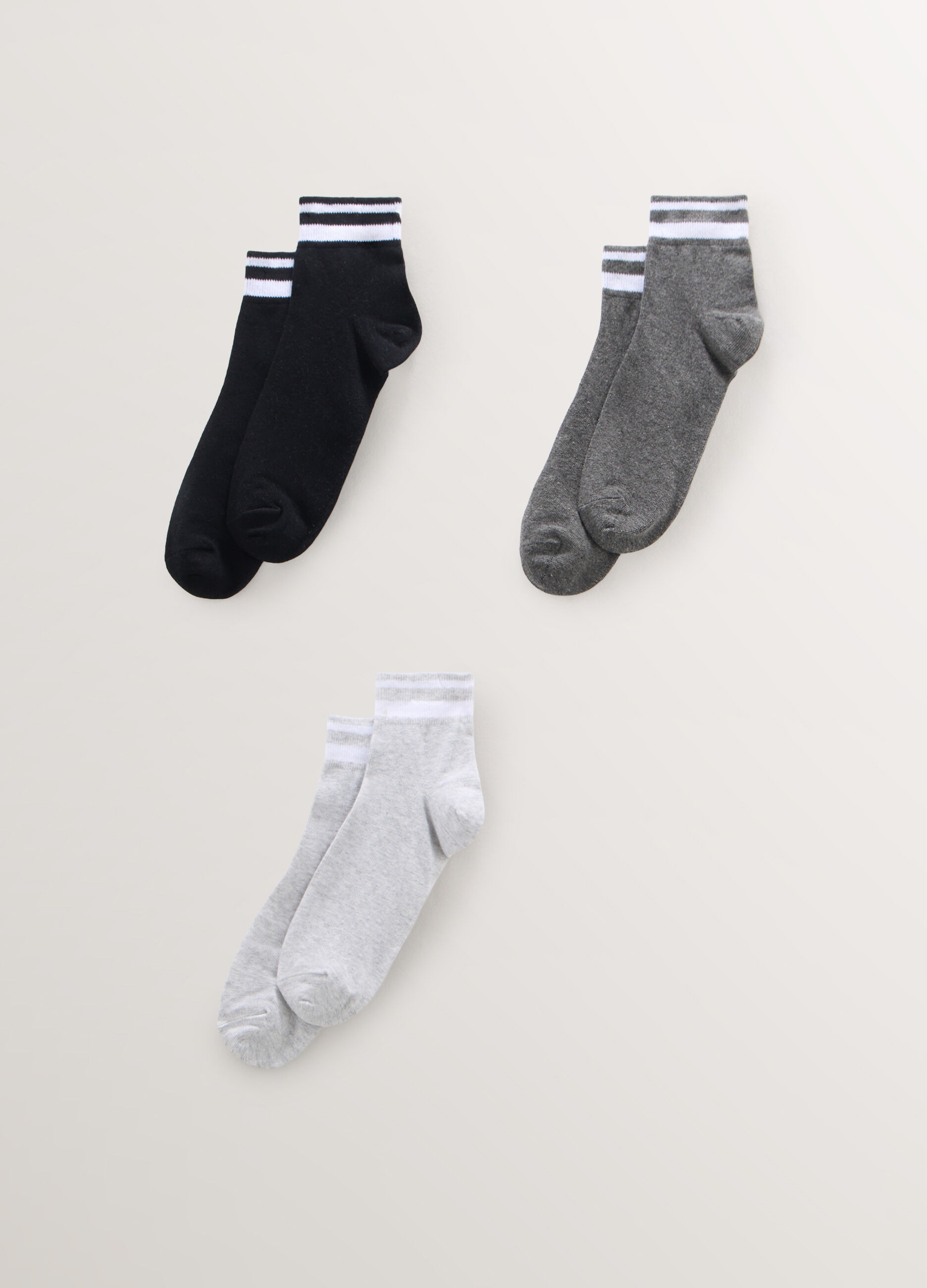 3 pack calzini sportivi in cotone stretch uomo
