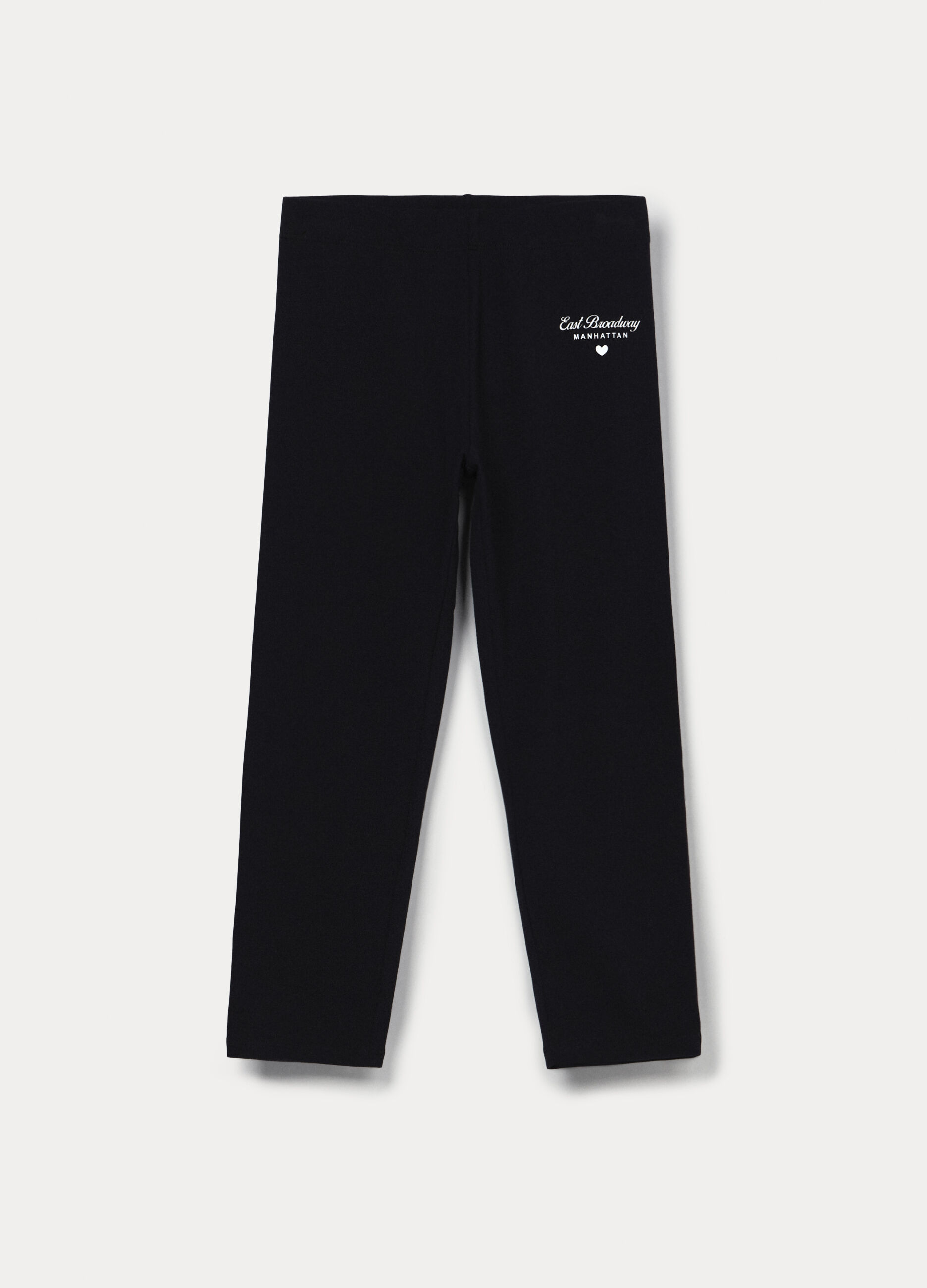 Leggings capri regular fit in cotone stretch ragazza_0