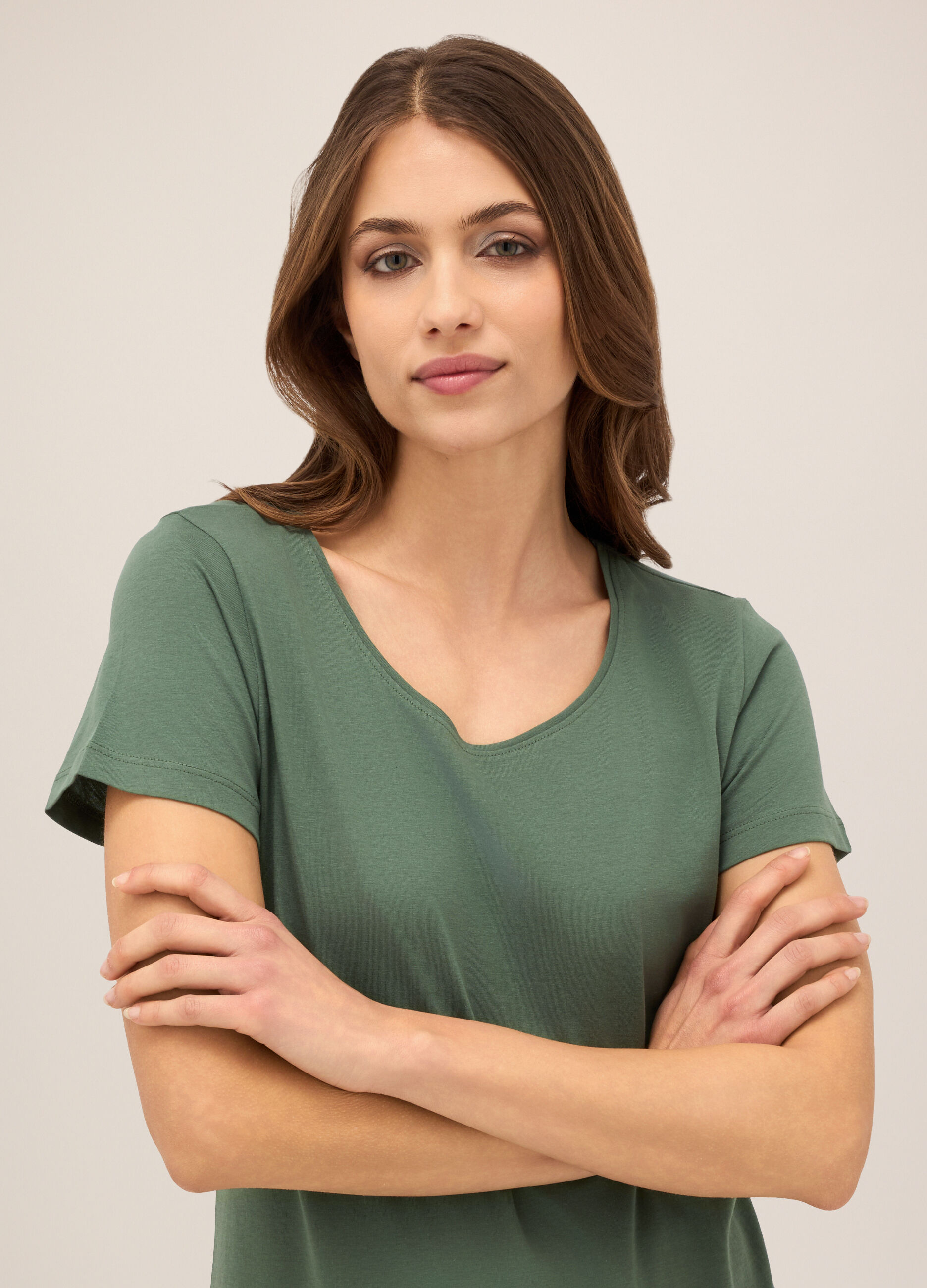 T-shirt in puro cotone donna_2