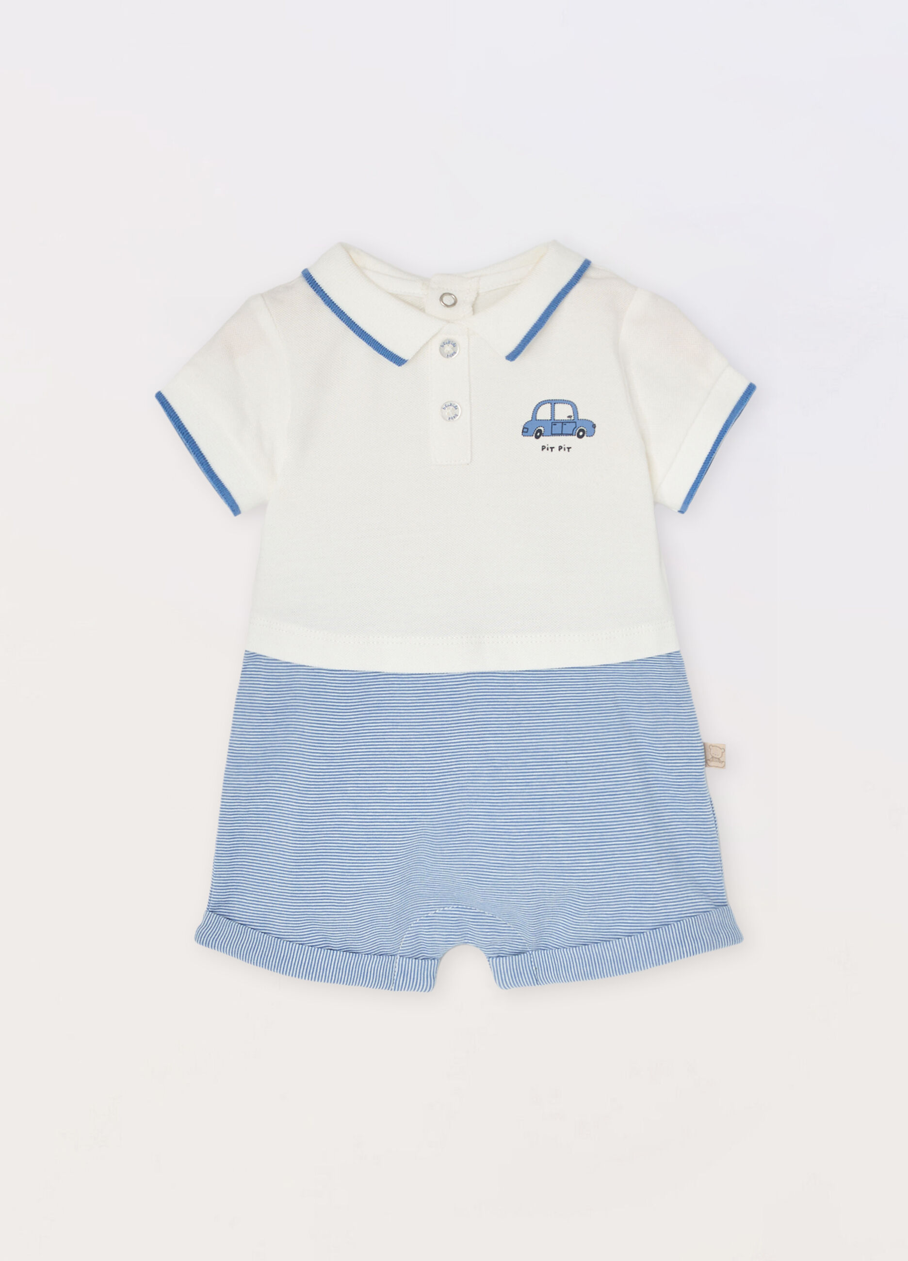 Tutina in puro cotone piquet neonato_0