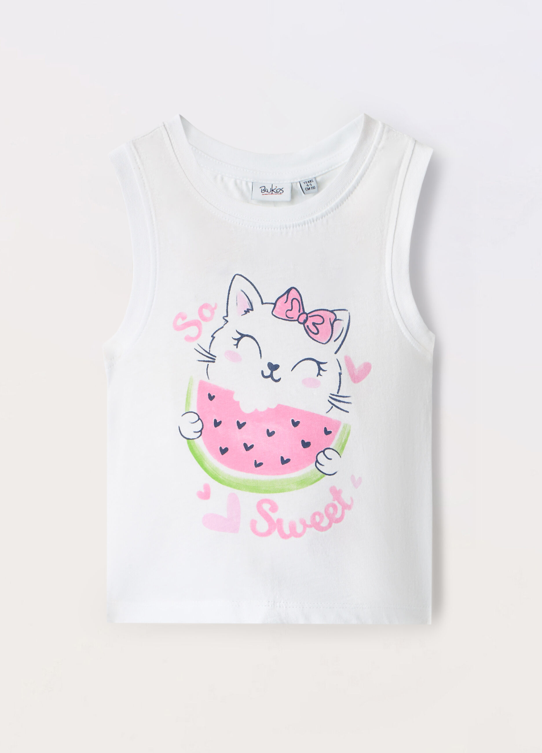 Canotta in jersey di puro cotone bambina_0