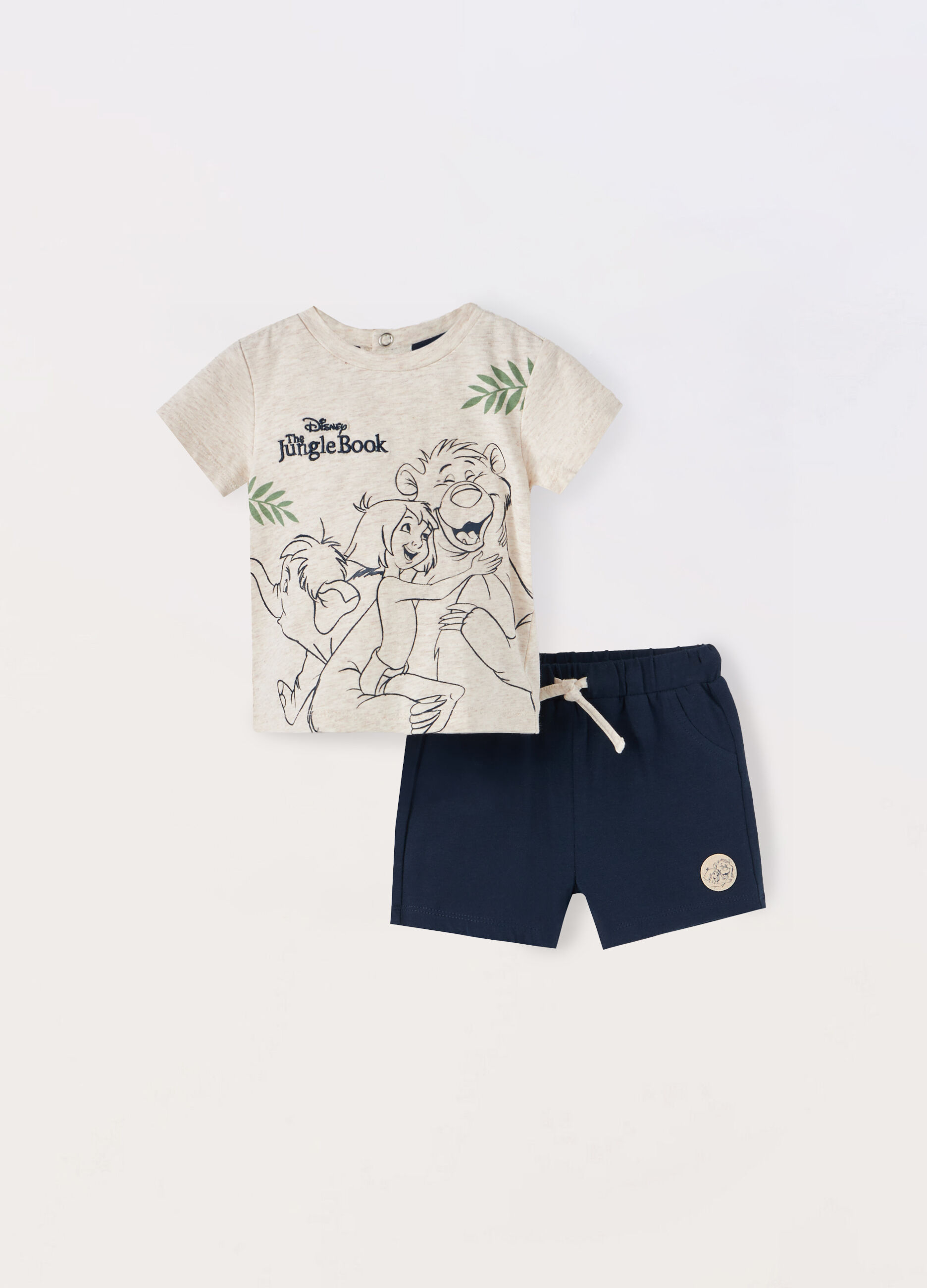 Jogging set in jersey di cotone stretch neonato_0