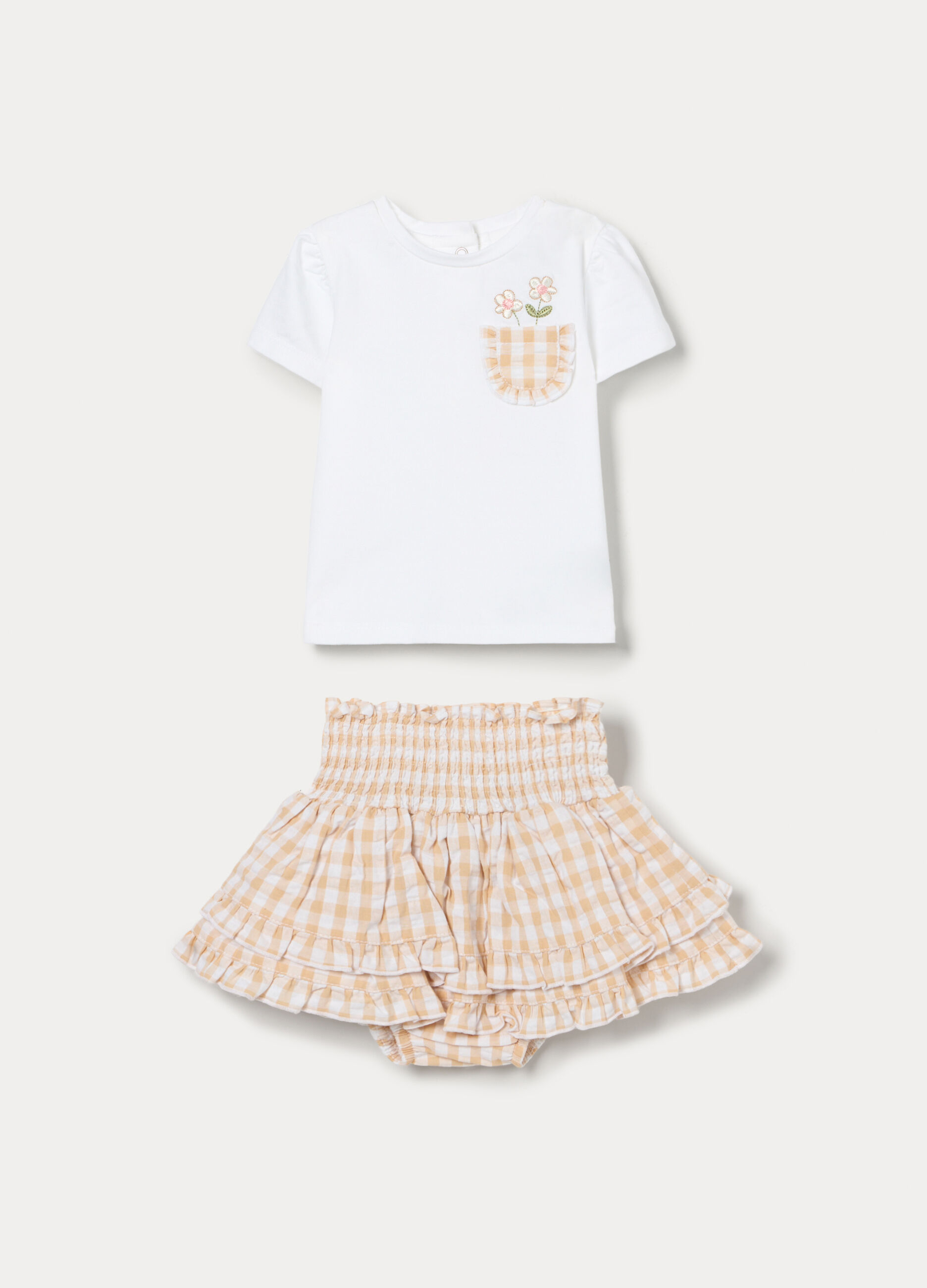 Set in puro cotone seersucker neonata_0