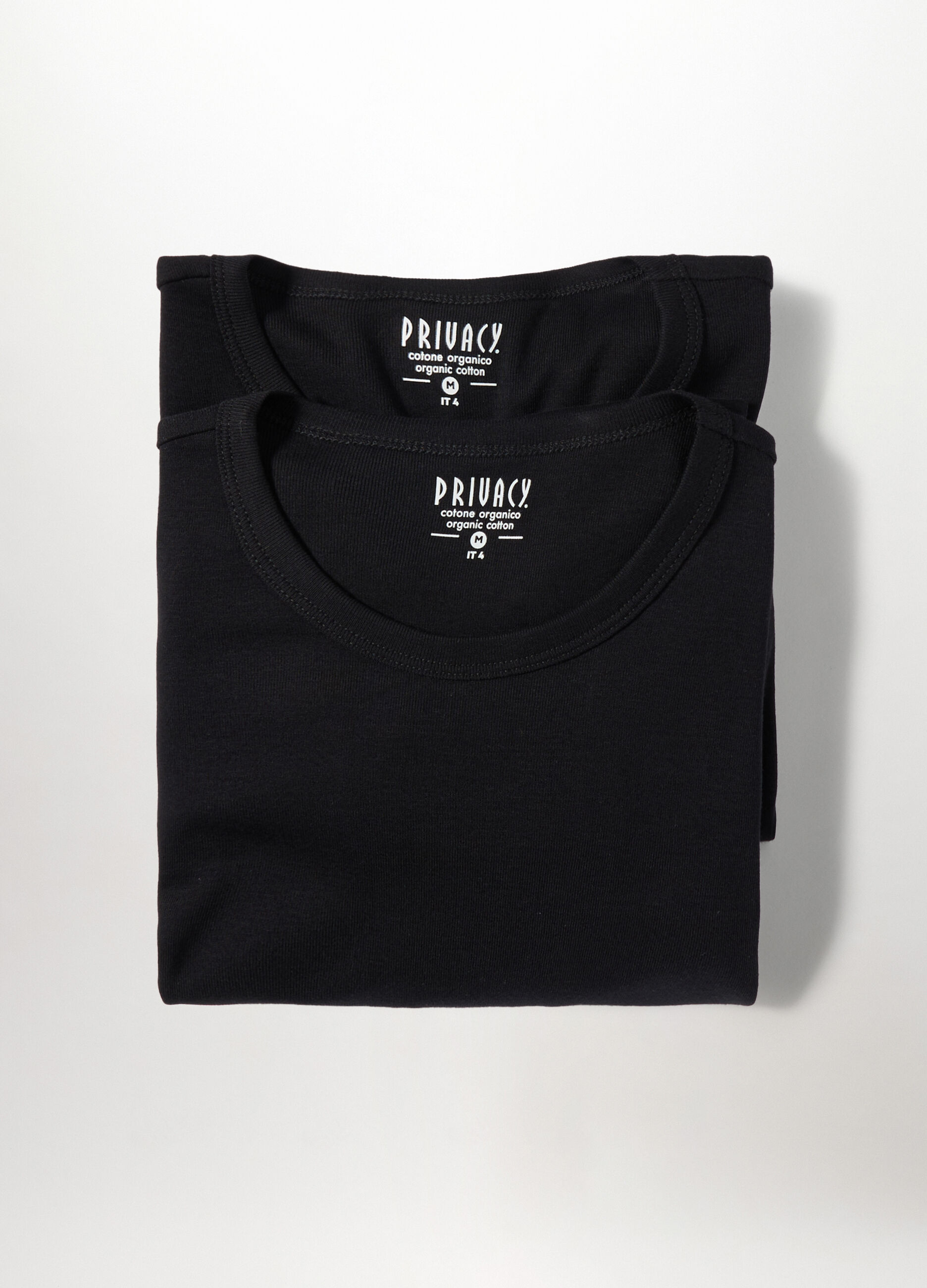 2 pack T-shirt girocollo in puro cotone uomo