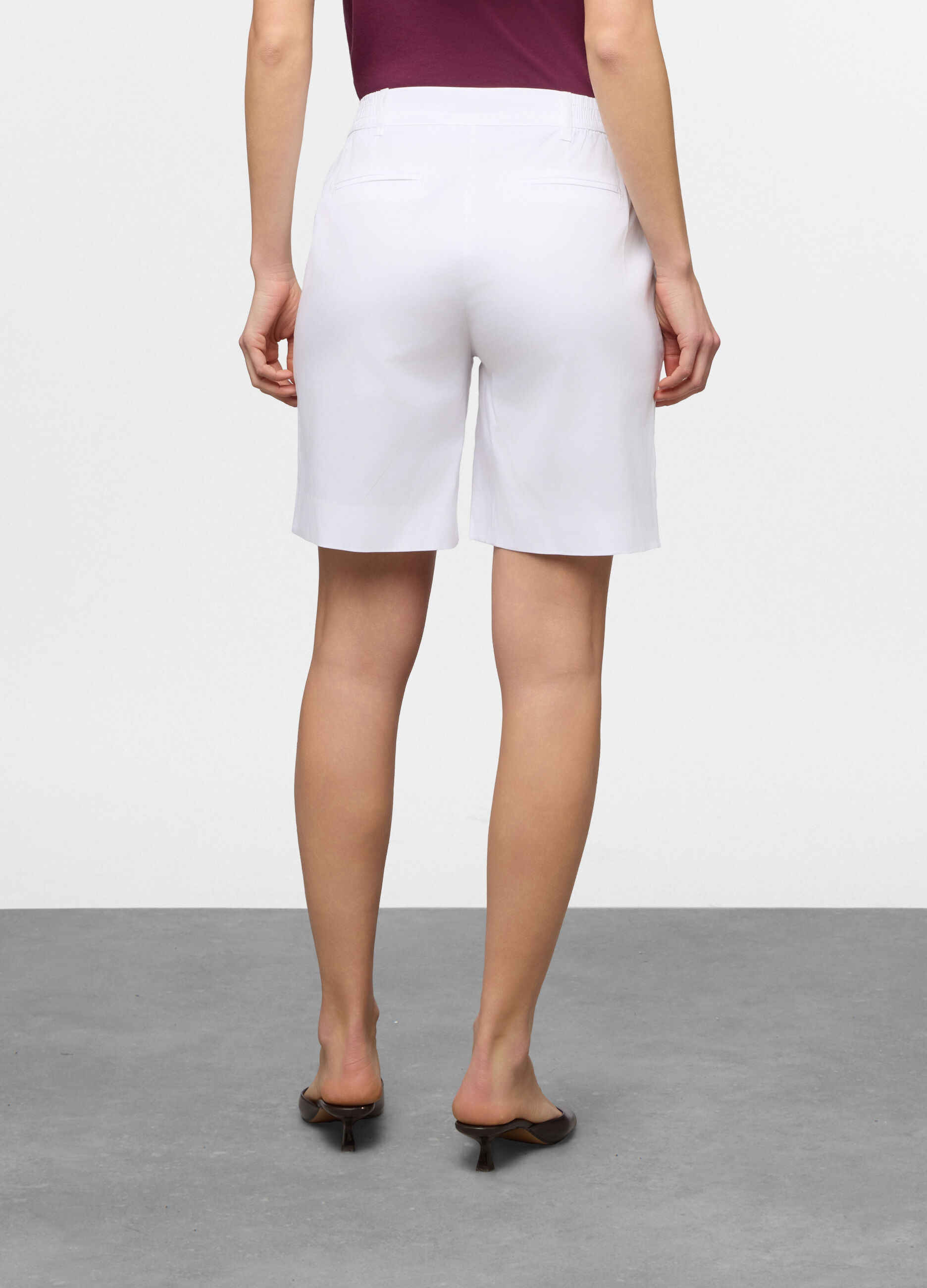 Bermuda Fit Straight in twill di cotone stretch donna_1