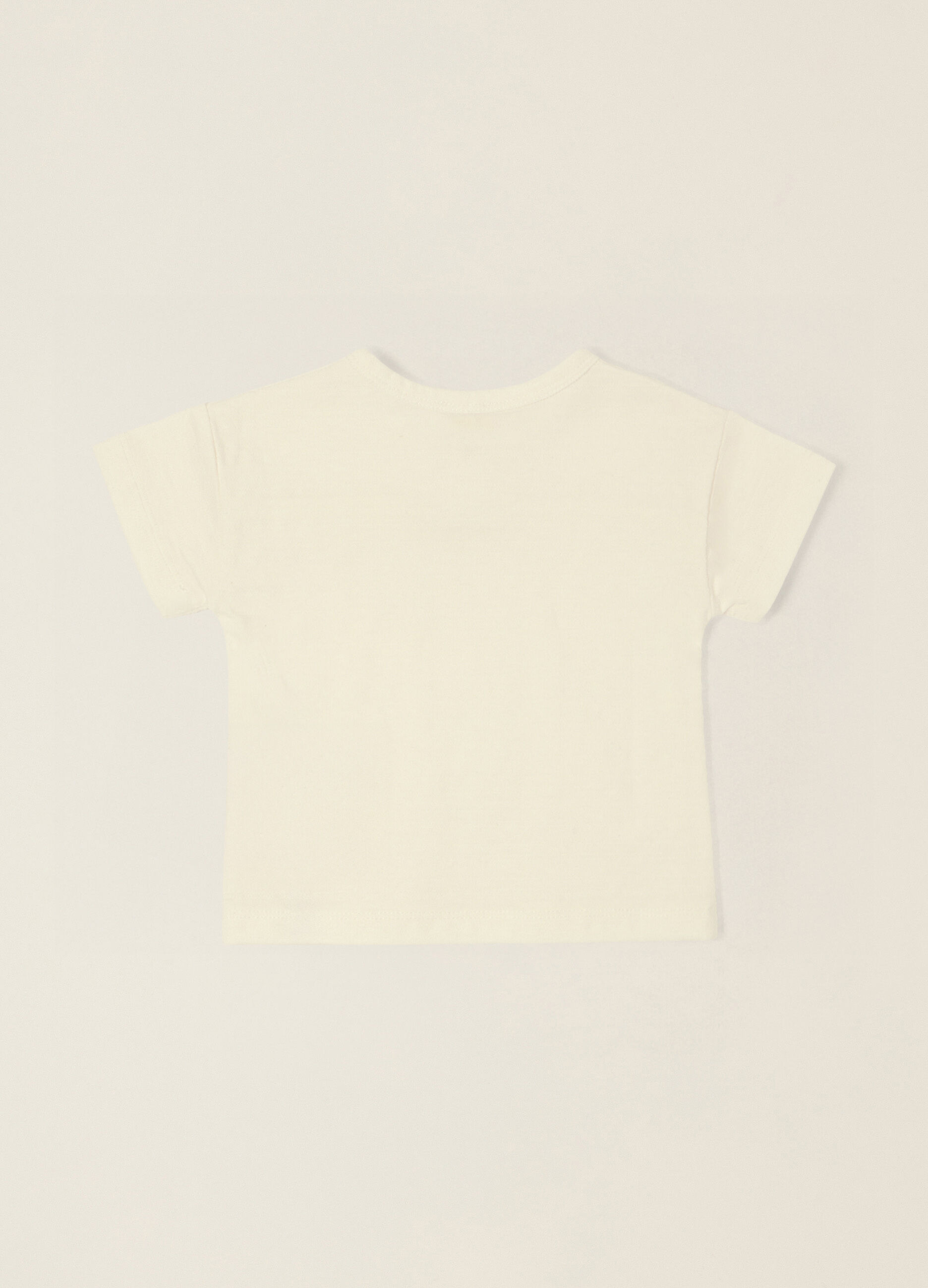 T-shirt bianca in puro cotone_1