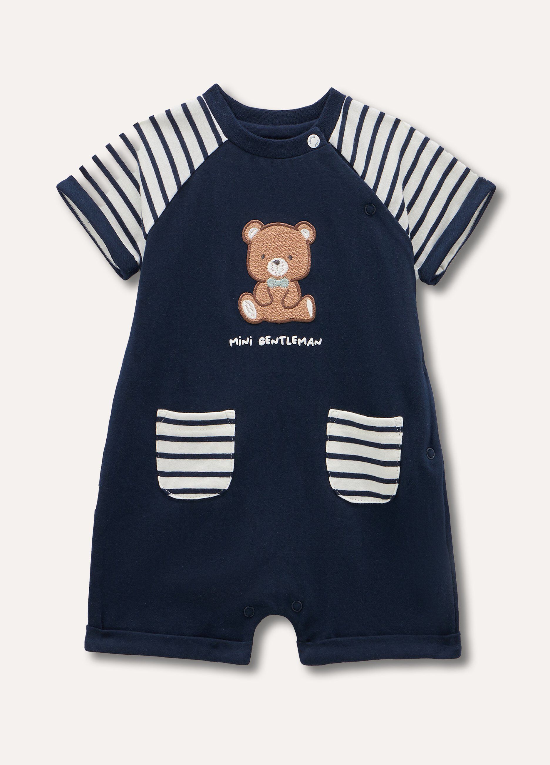 Pagliaccetto in cotone stretch neonato_0