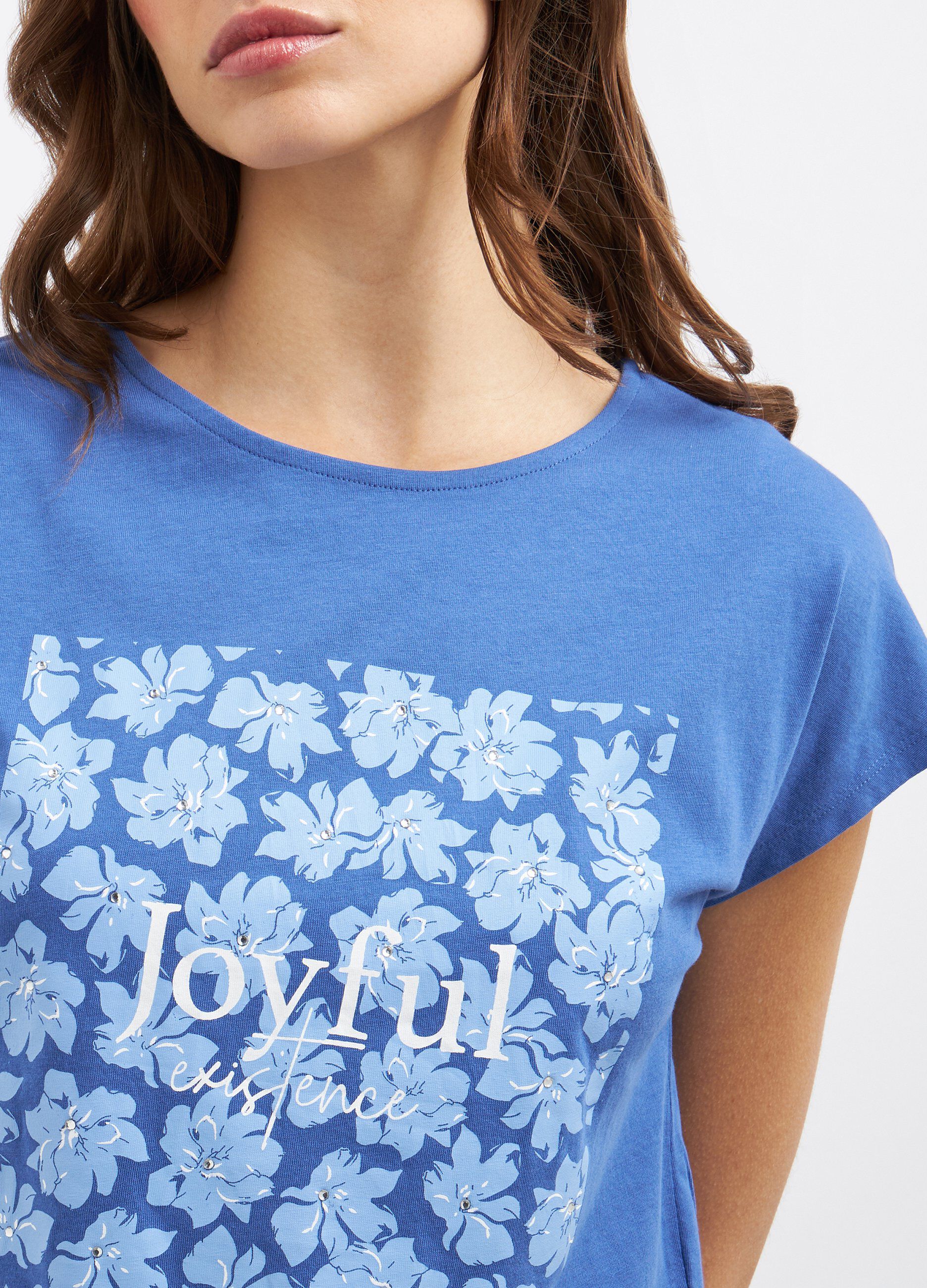 T-shirt in puro cotone con stampa donna_2