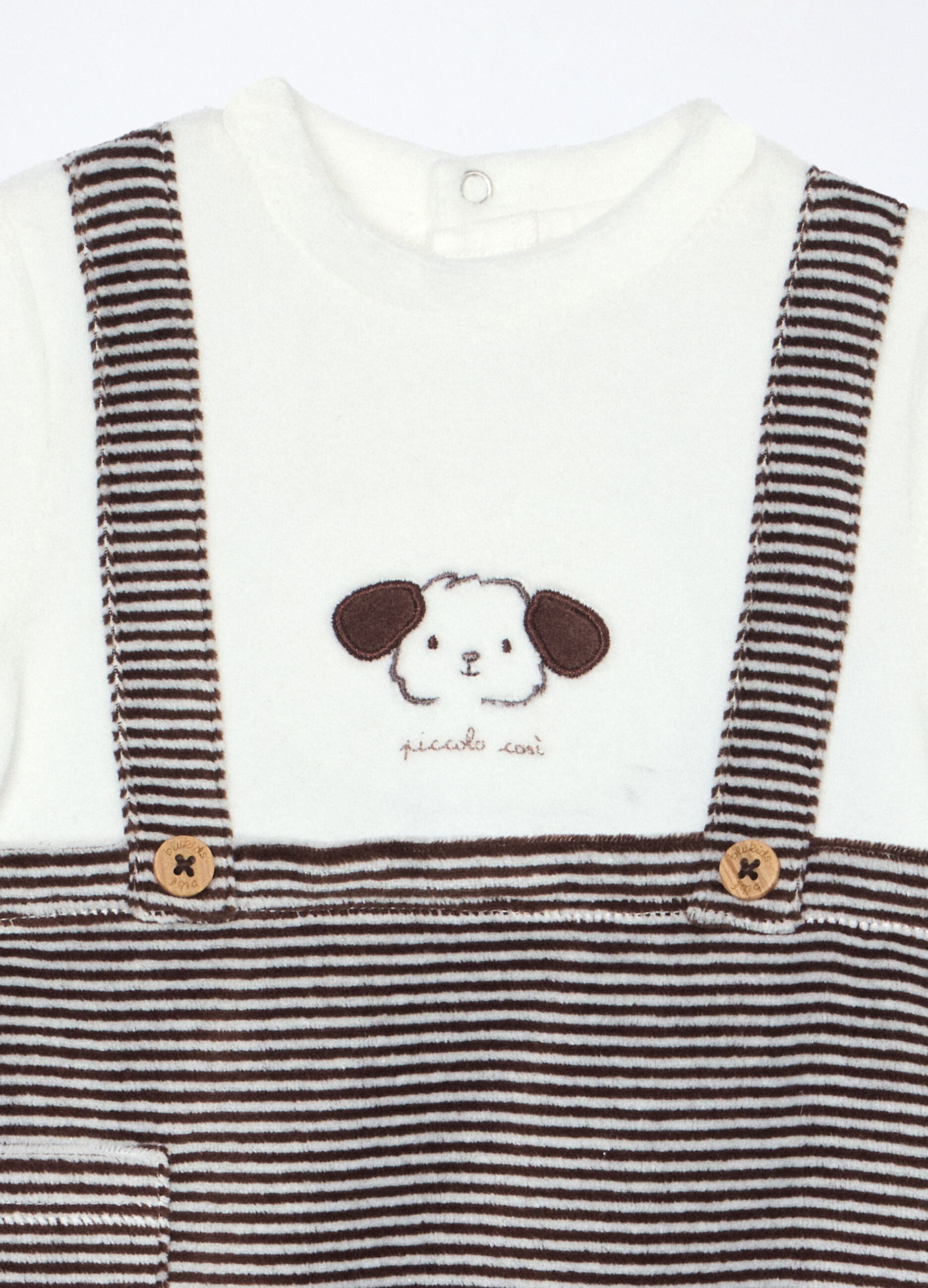 Tutina in misto cotone velours neonato_2