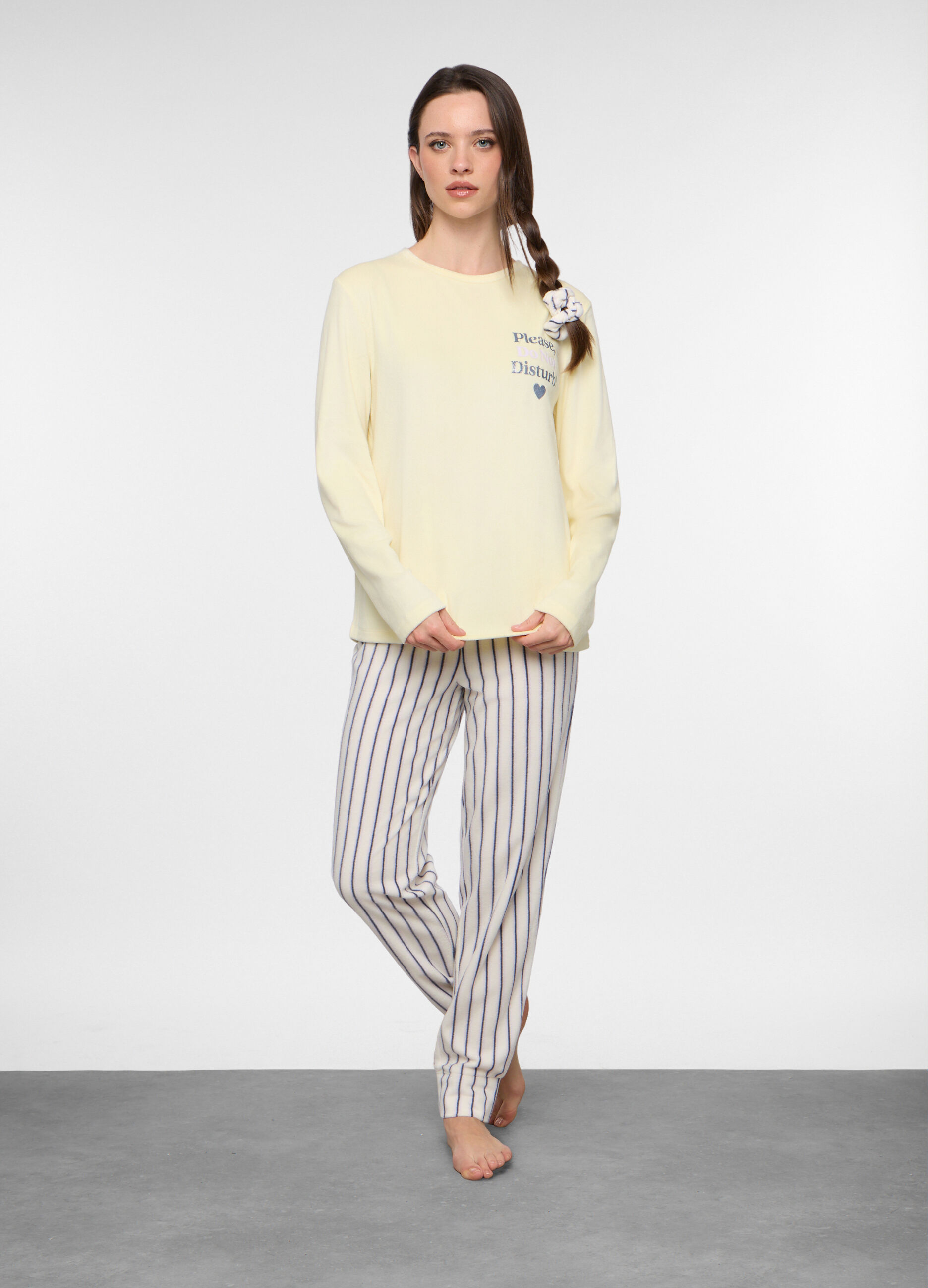 Set pigiama lungo velour donna_0