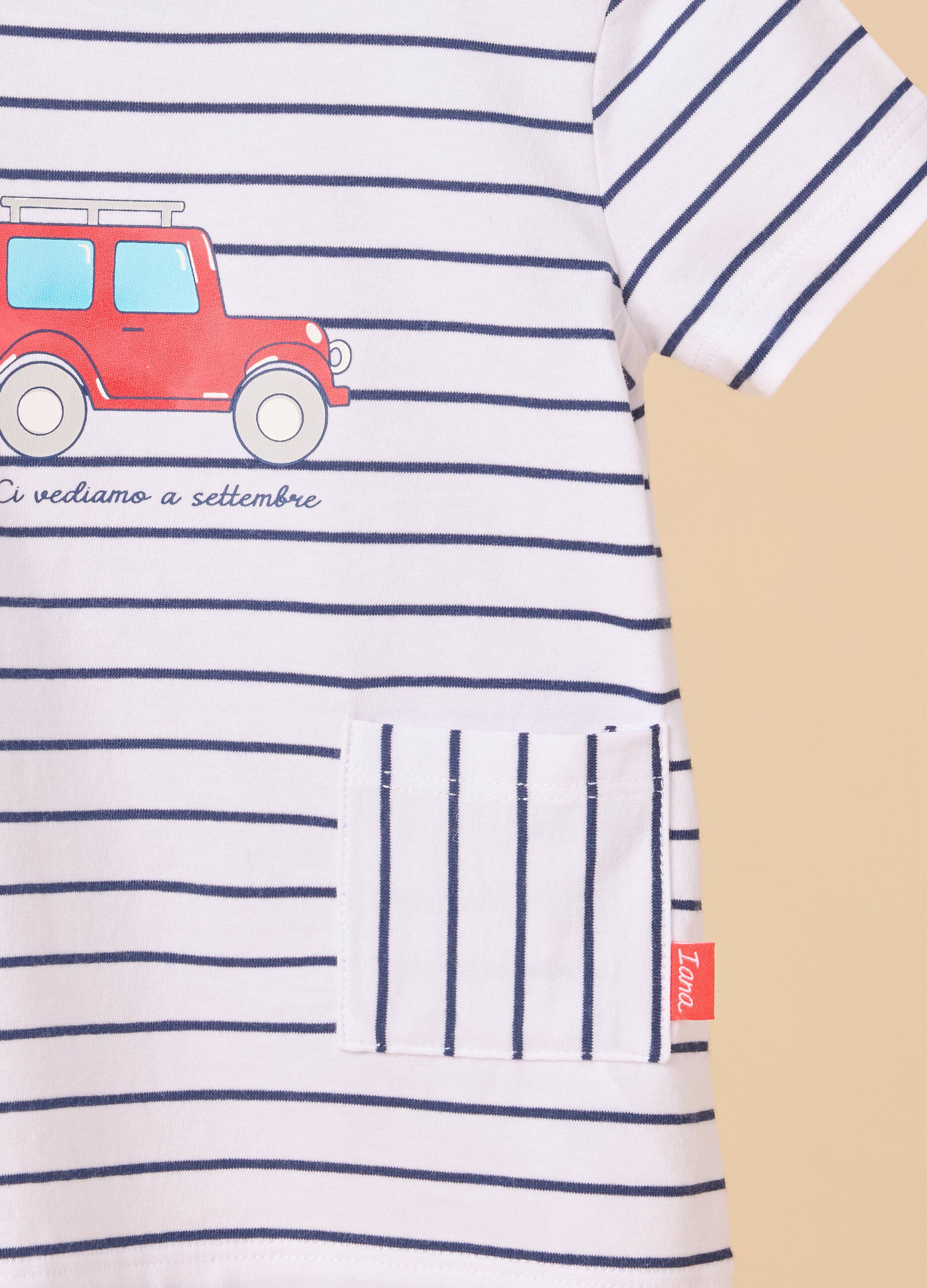T-shirt rigata IANA in cotone stretch neonato_1