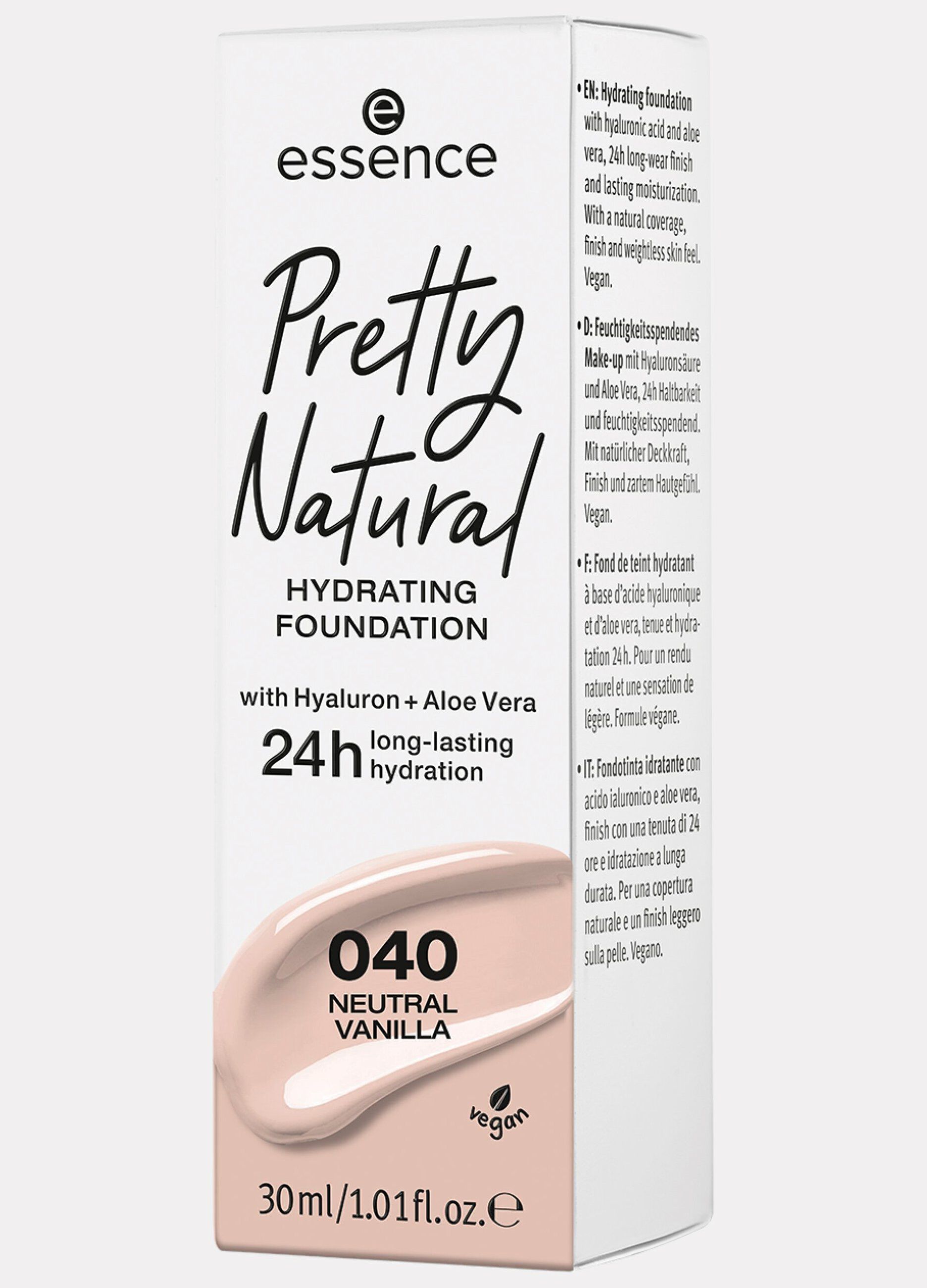 Essence pretty natural fondotinta viso effetto idratante 040