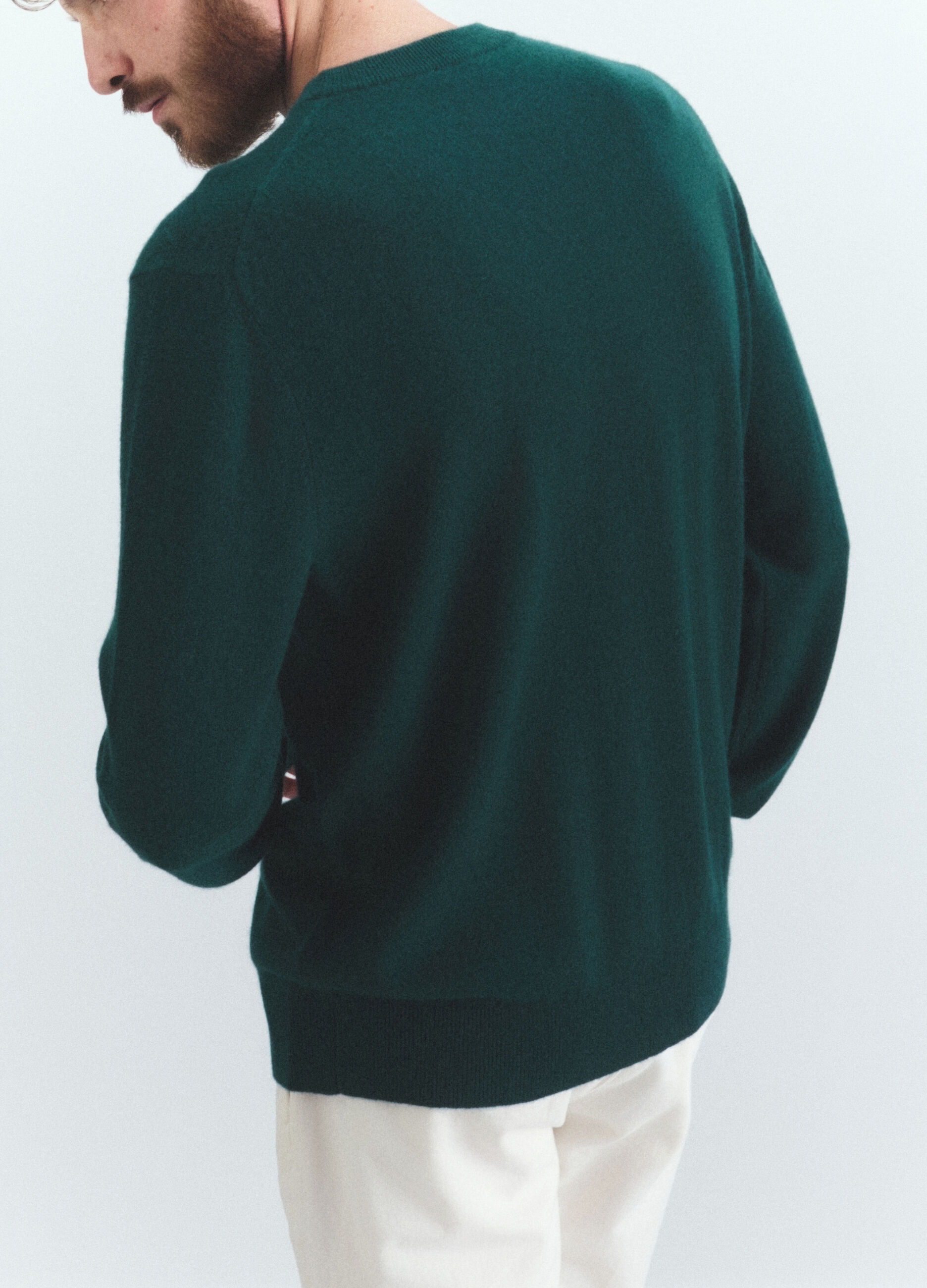 Maglione girocollo in cashmere uomo