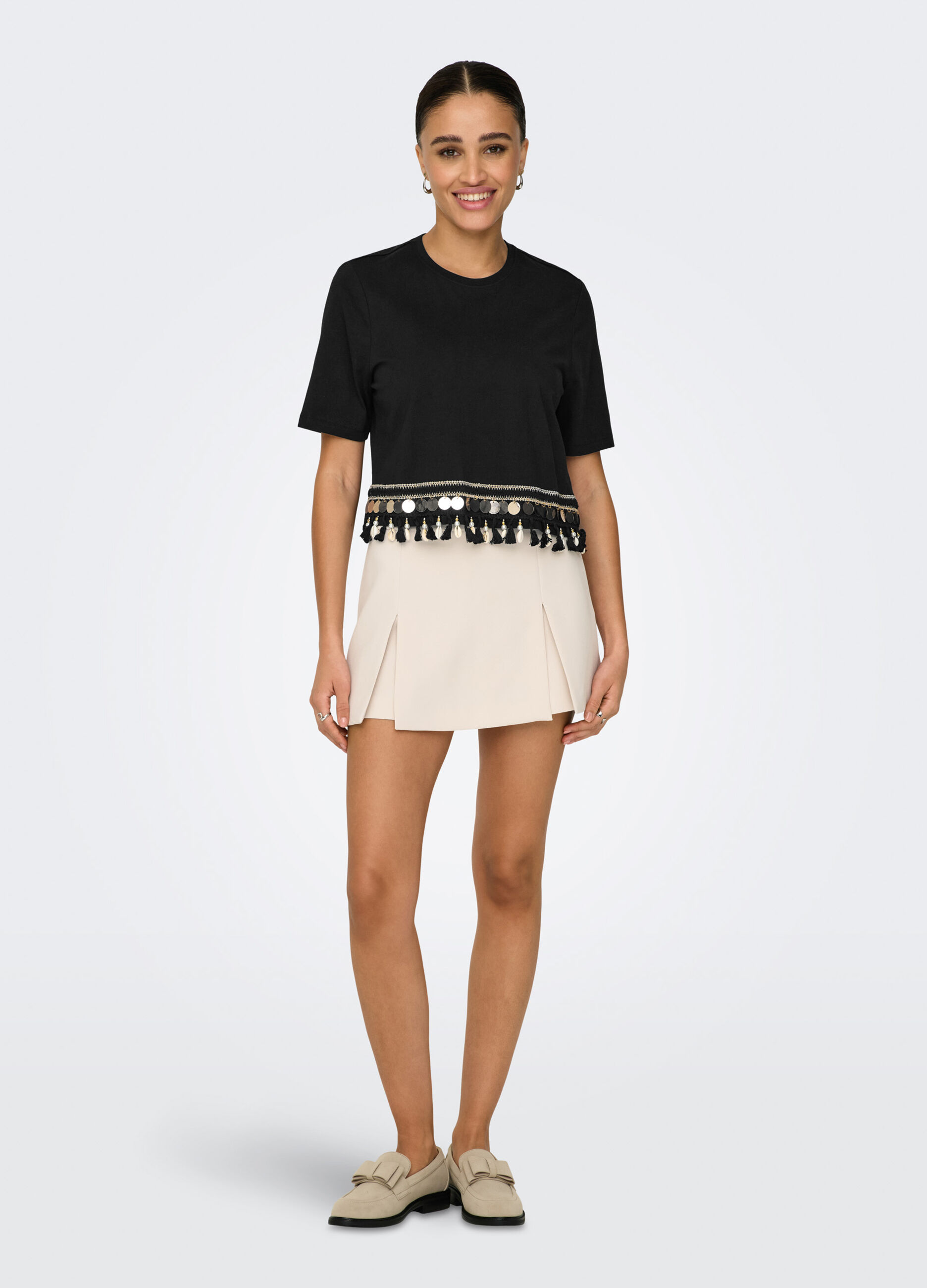 T-shirt con applicazioni donna