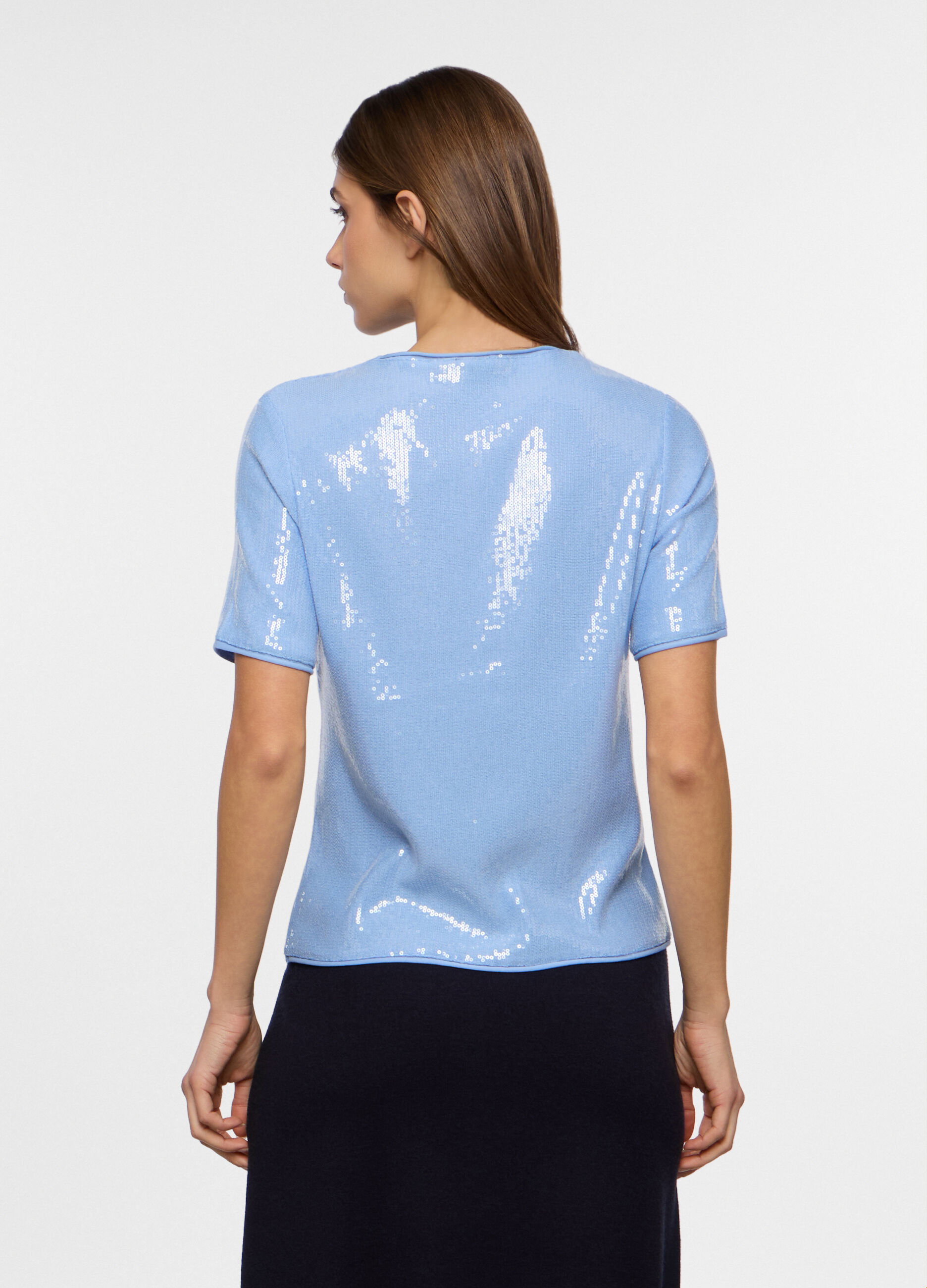 T-shirt con paillettes donna_1