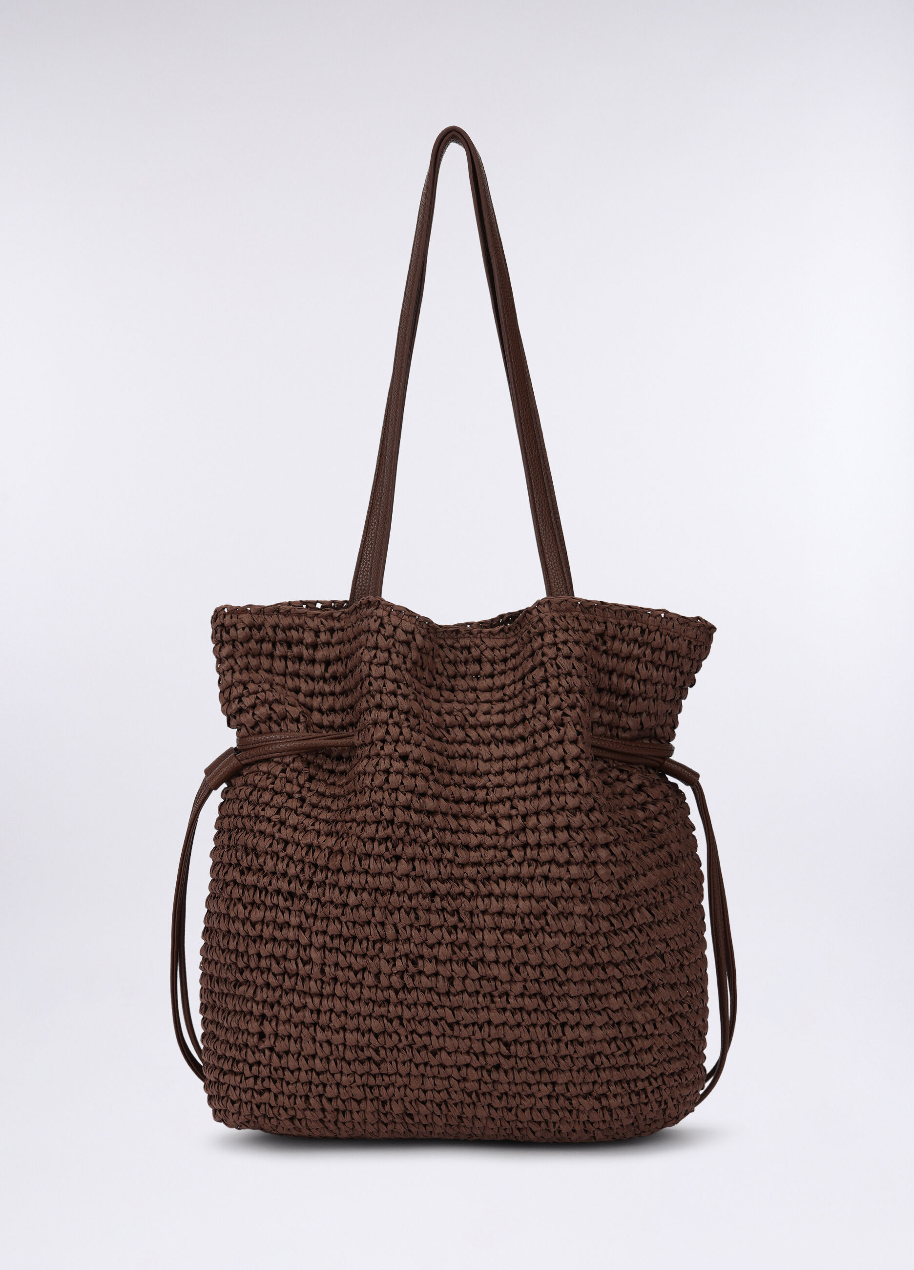 Borsa a spalla in carta tessile donna_0