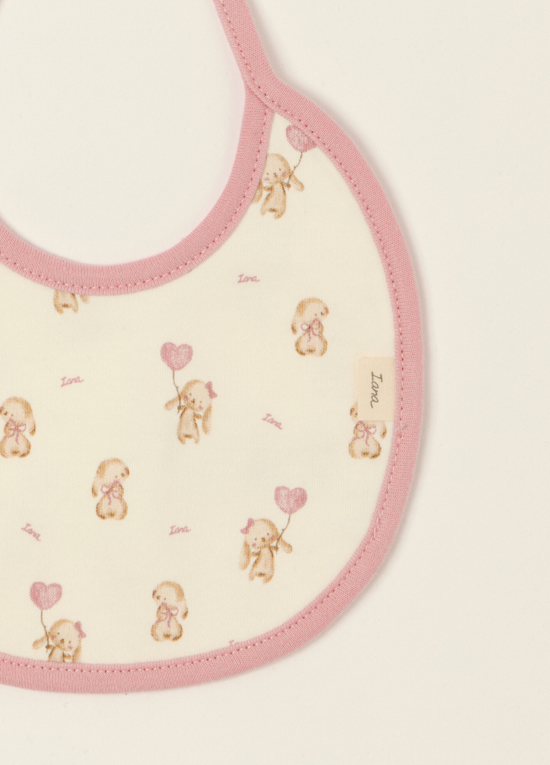 Bipack di bavaglini rosa in cotone organico_1