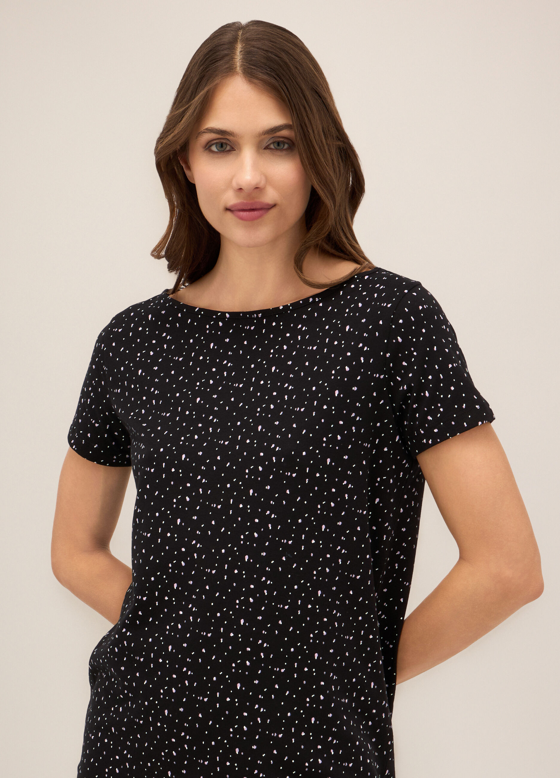 Abito corto in cotone stretch donna_2