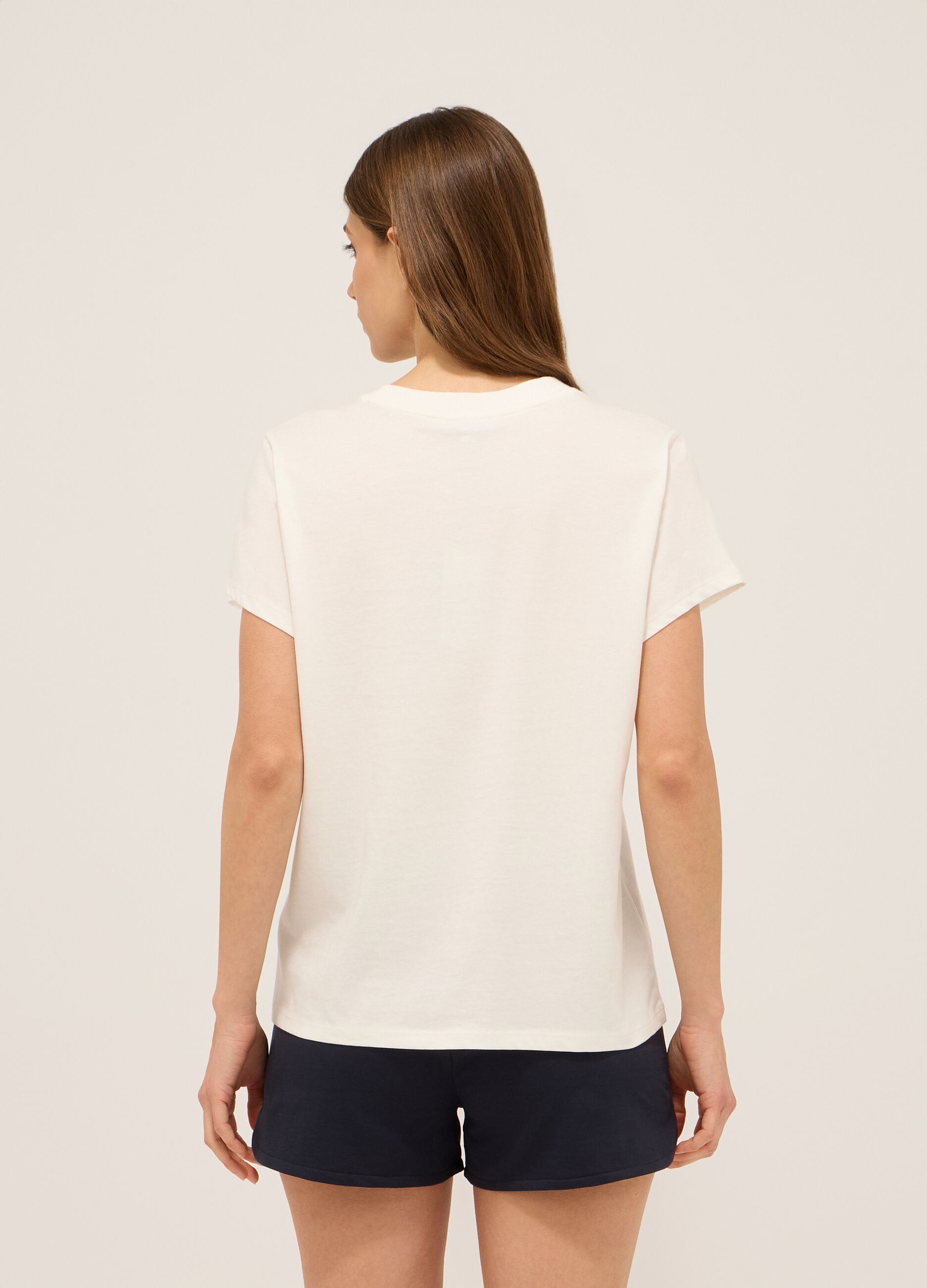 T-shirt in jersey di puro cotone donna_1