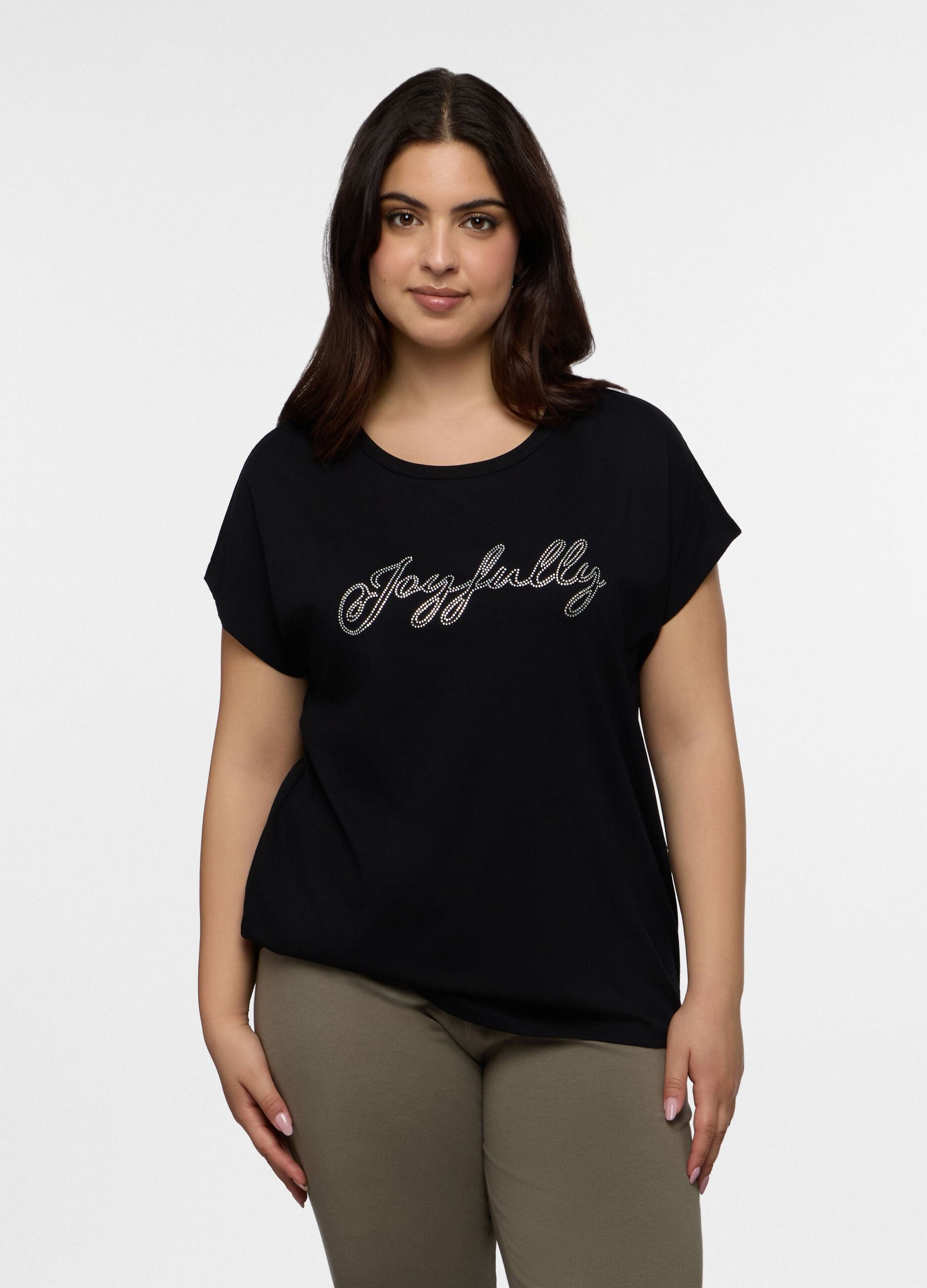 T-shirt girocollo donna curvy_0
