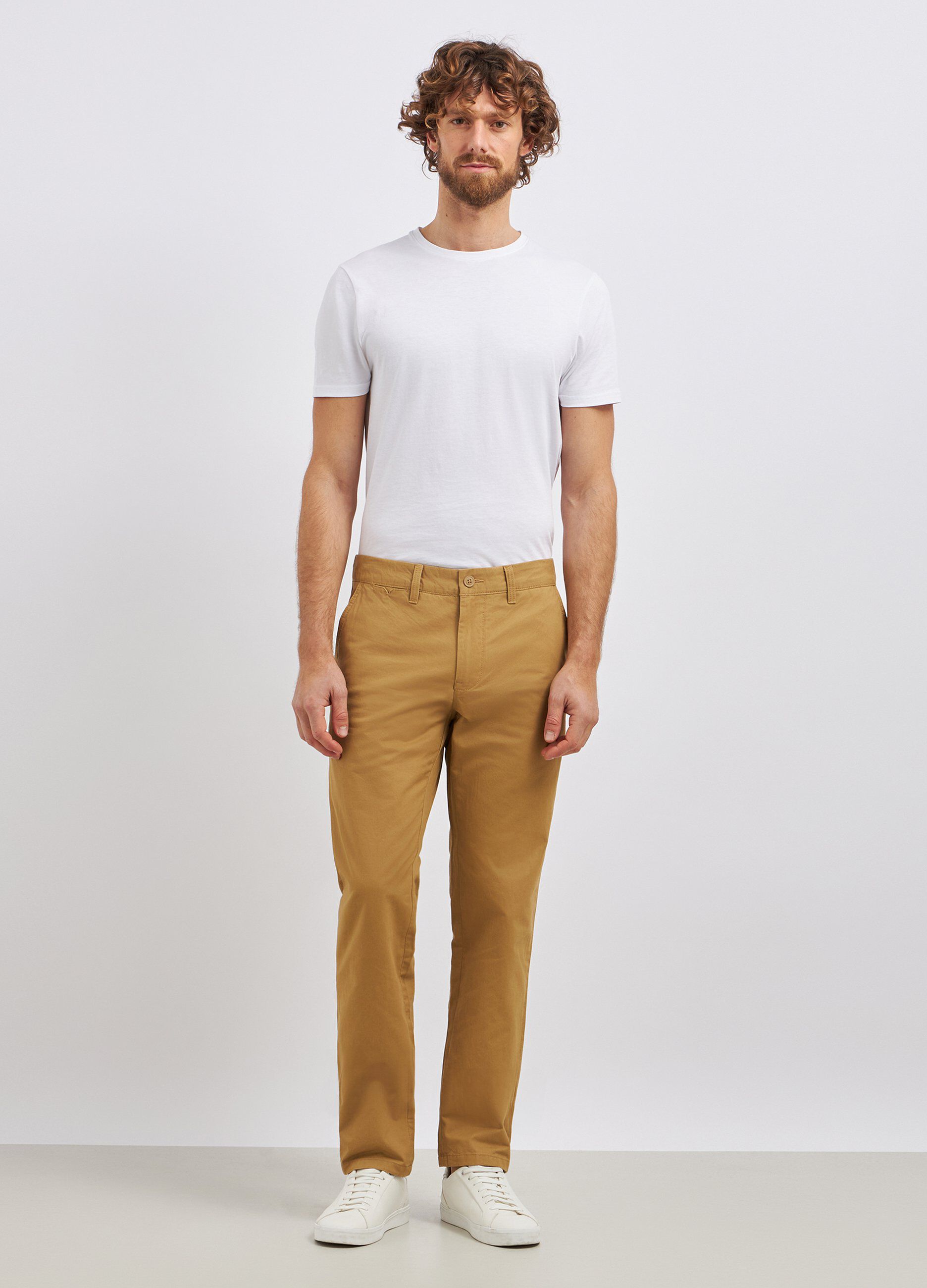 Pantaloni chino in puro cotone uomo_0