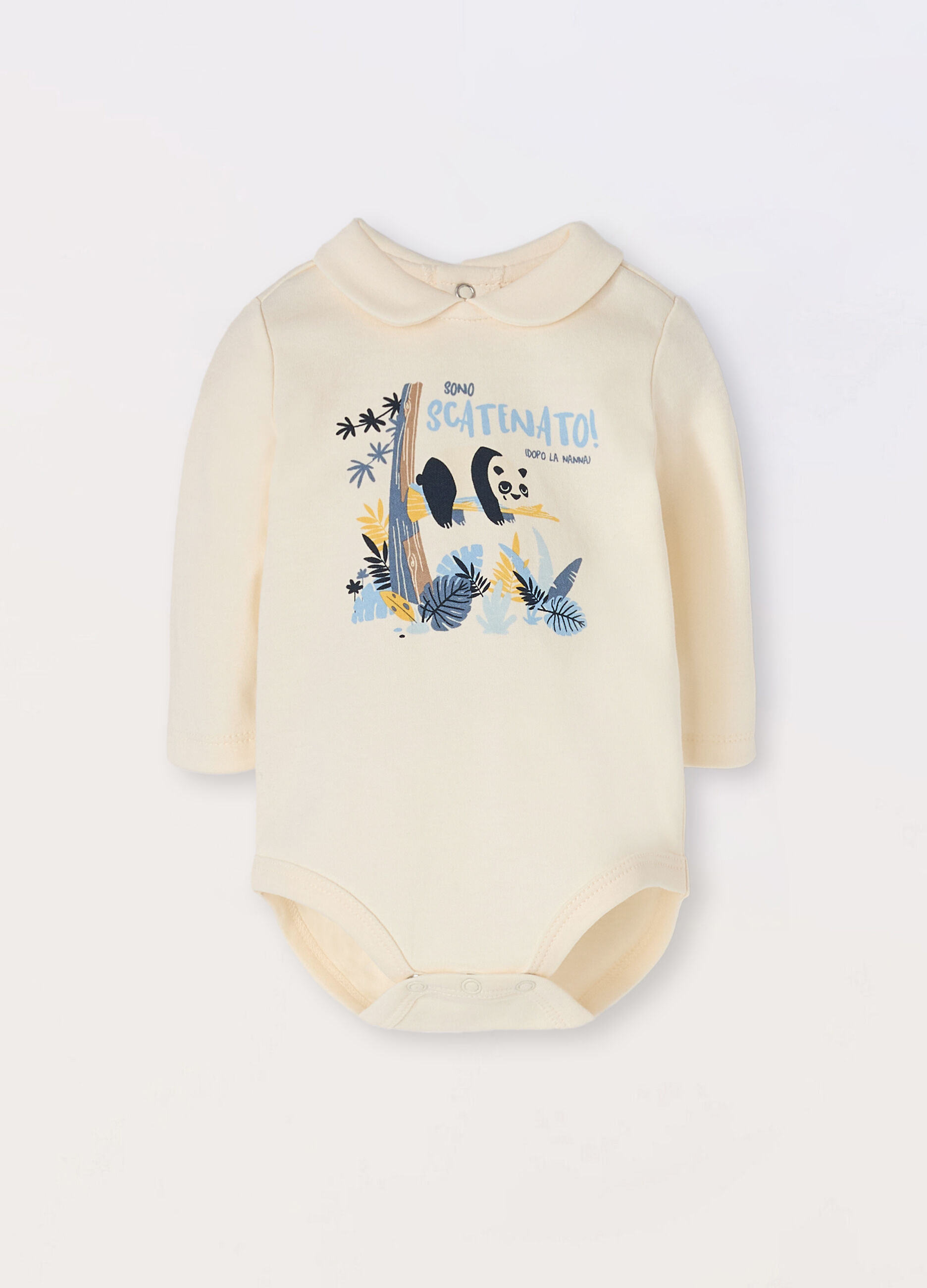 Body in jersey di puro cotone neonato_0