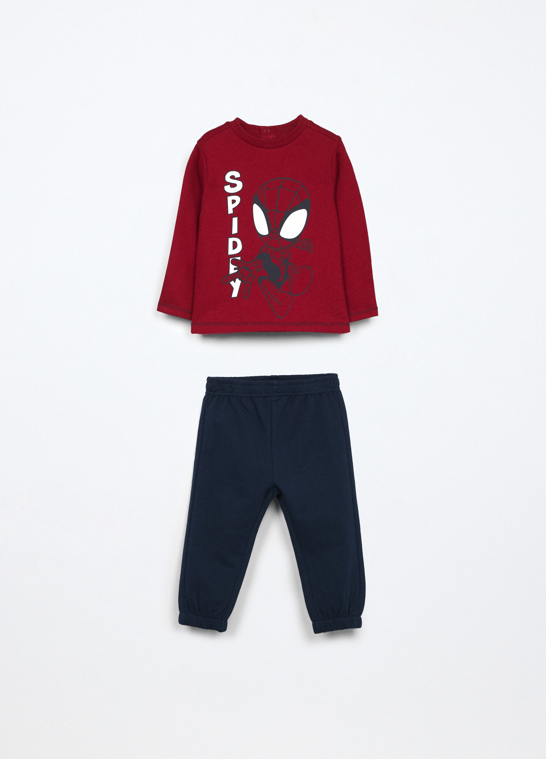 Jogging set in french terry di puro cotone neonato_0