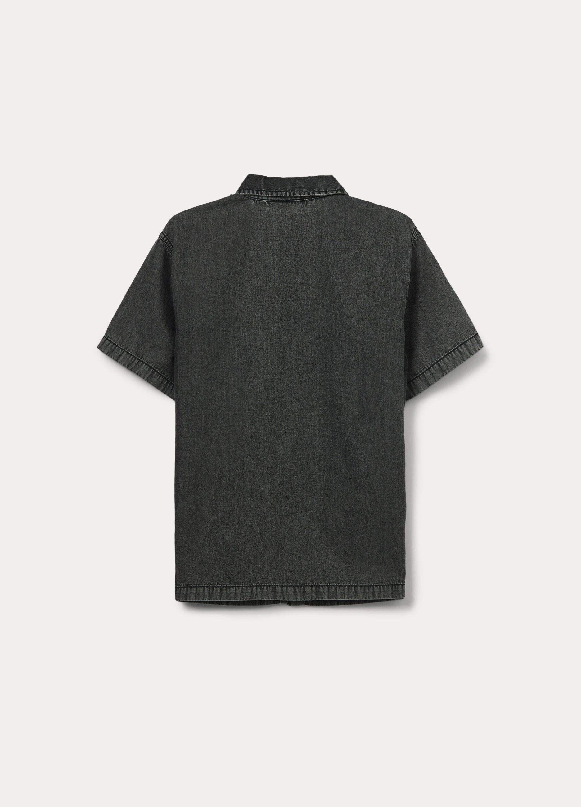 Camicia in chambray di puro cotone ragazzo_1