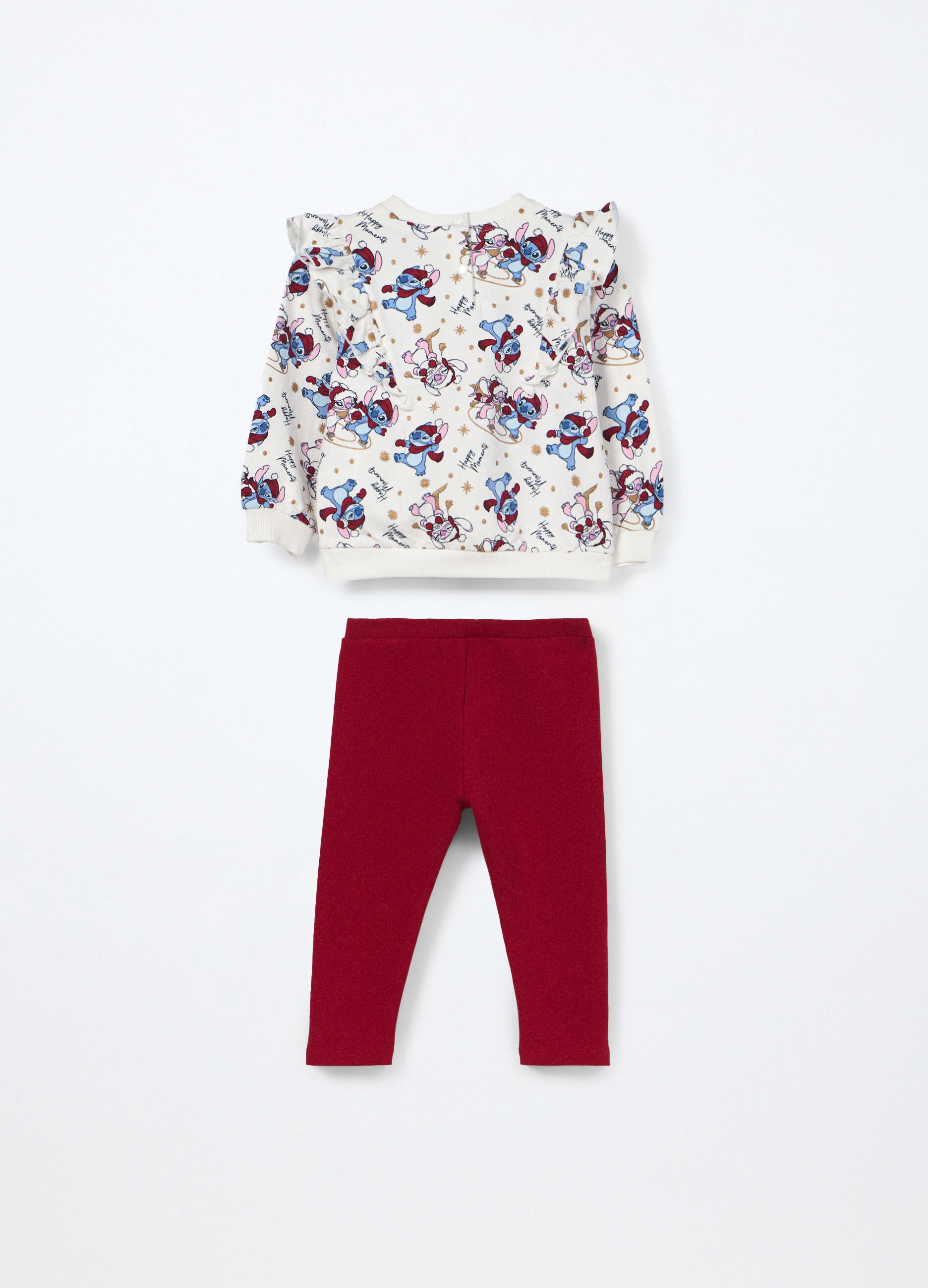 Jogging set in cotone fleece stretch neonata_1