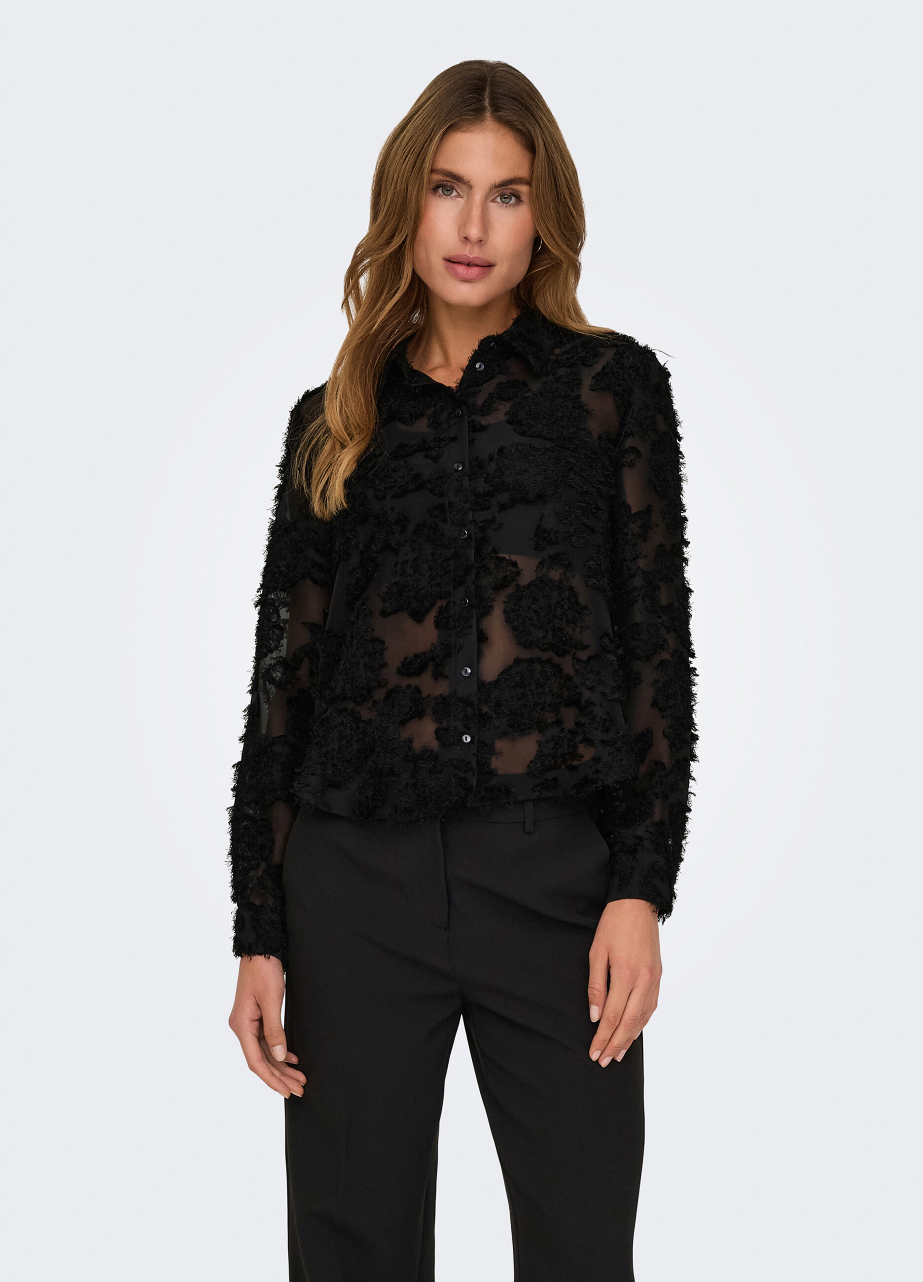 Camicia con lavorazione donna_0