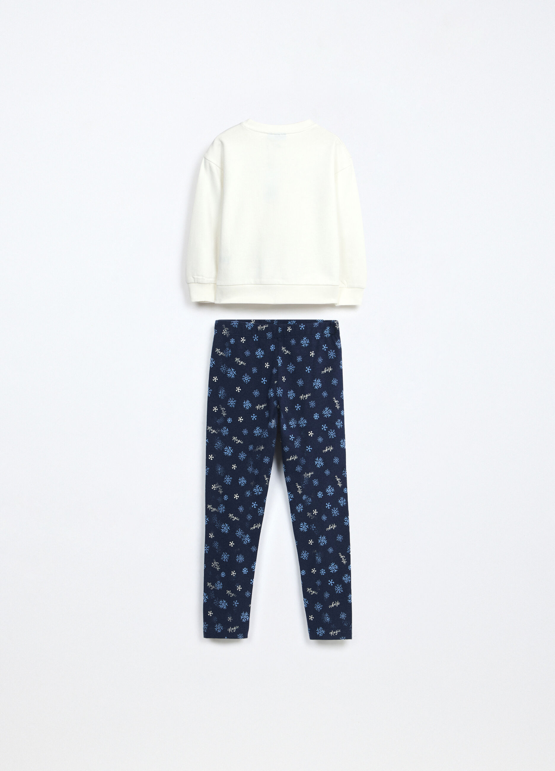 Jogging set in french terry stretch bambina_1