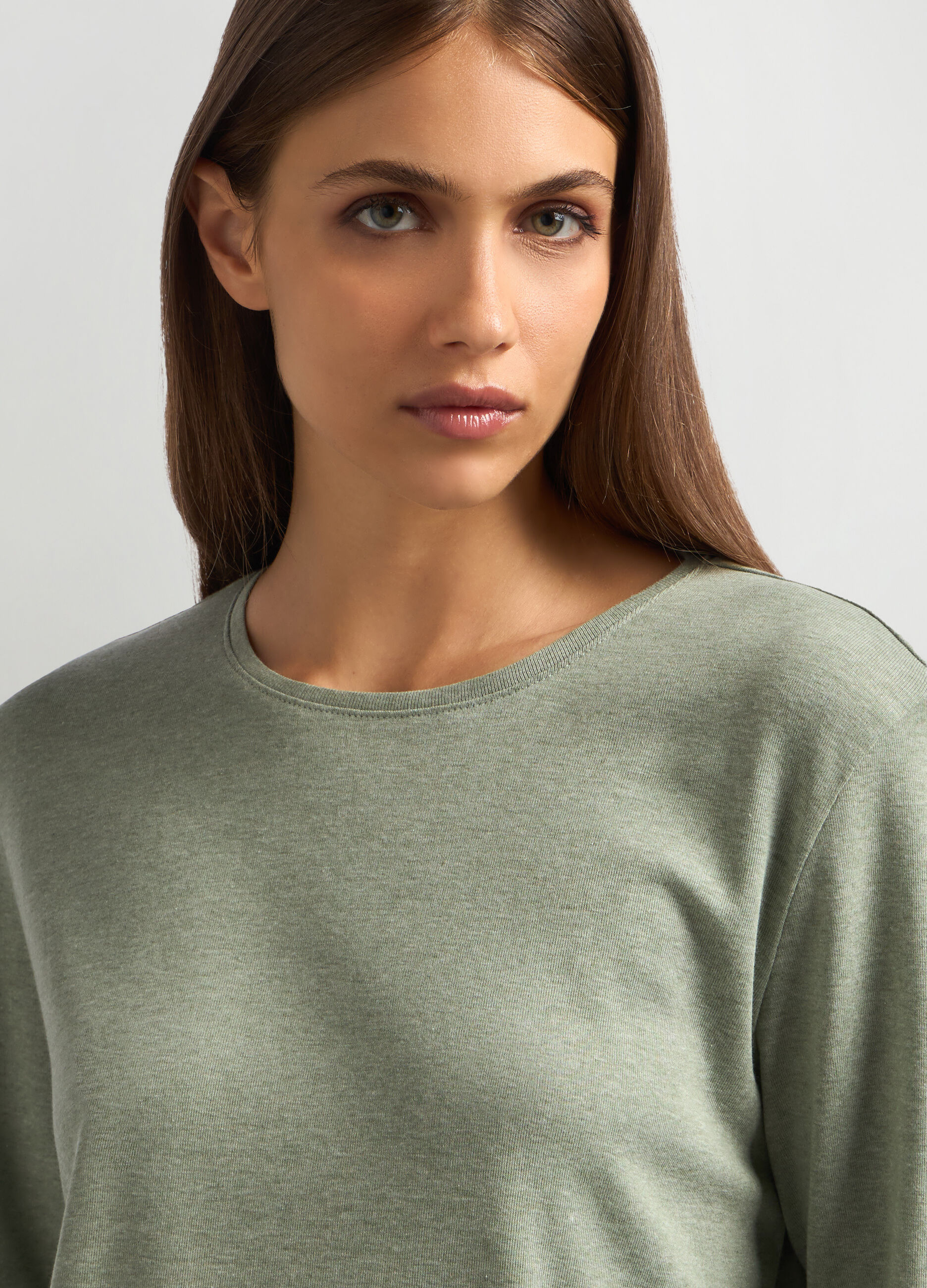 T-shirt in misto cotone mélange donna_2