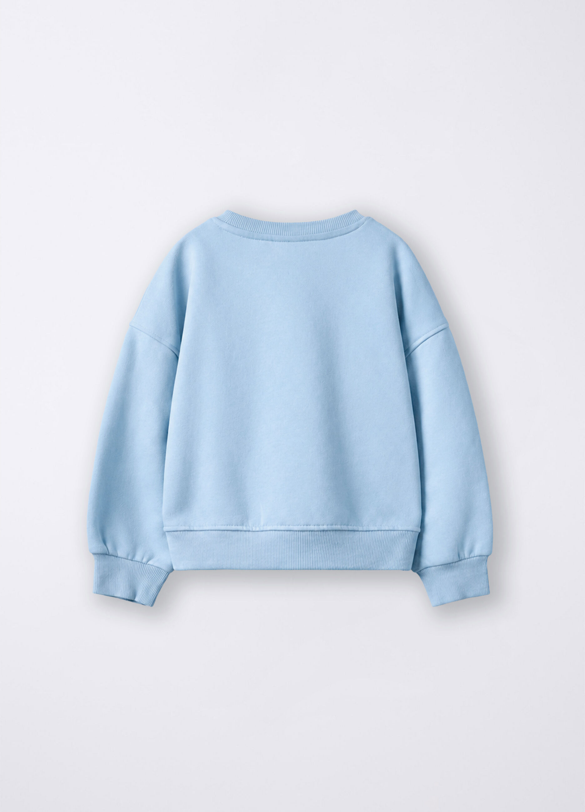 Felpa girocollo in puro cotone bambina_1