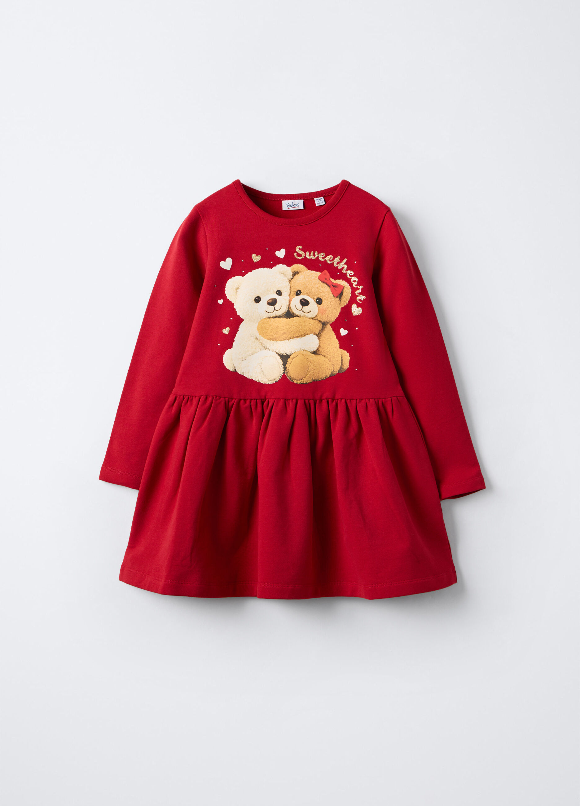 Vestito in cotone garzato stretch bambina_0