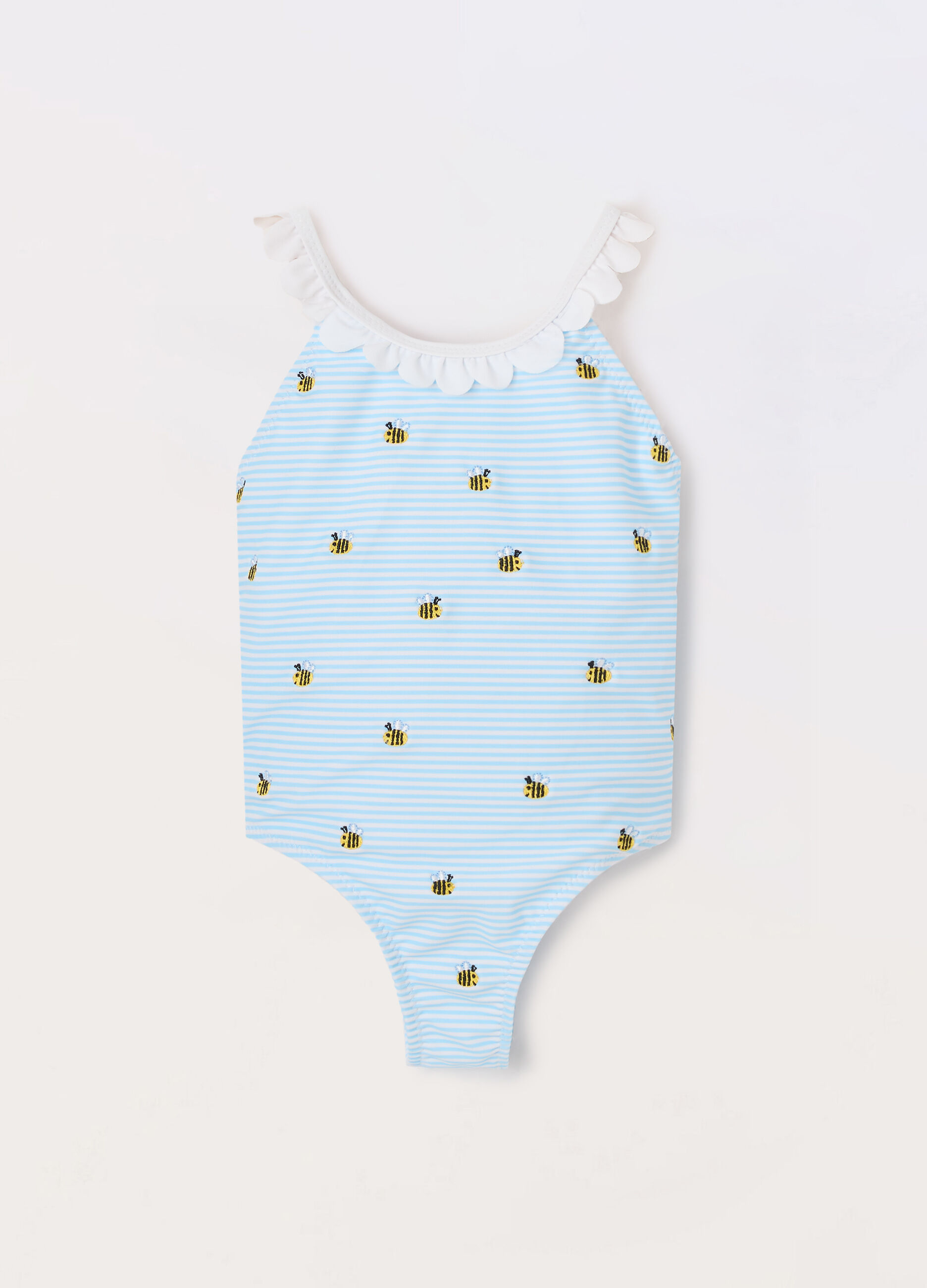 Costume intero a righe neonata_0