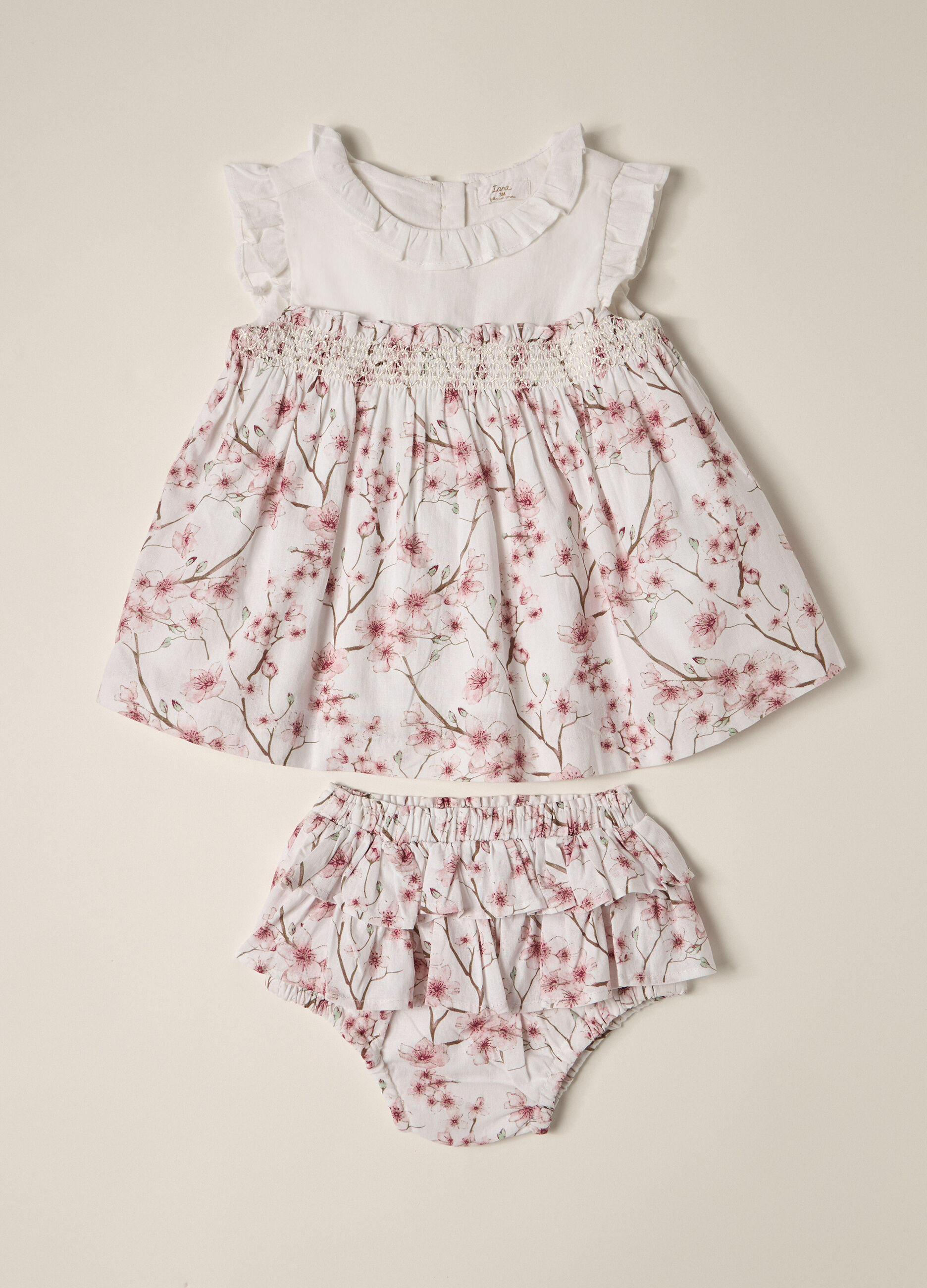Set vestito + shorts in puro cotone IANA neonata