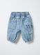 Jogger in denim di puro cotone Fit Comfort neonato_0