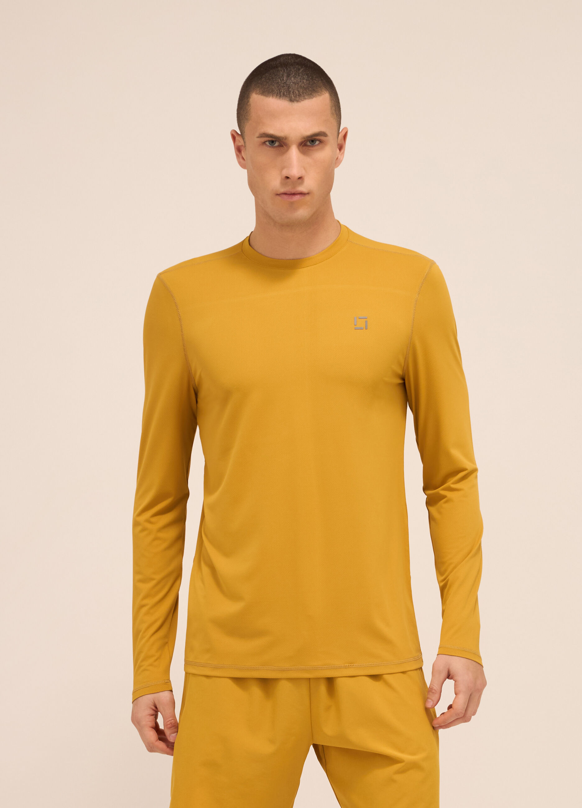 Maglia a maniche lunghe in jersey stretch uomo_0