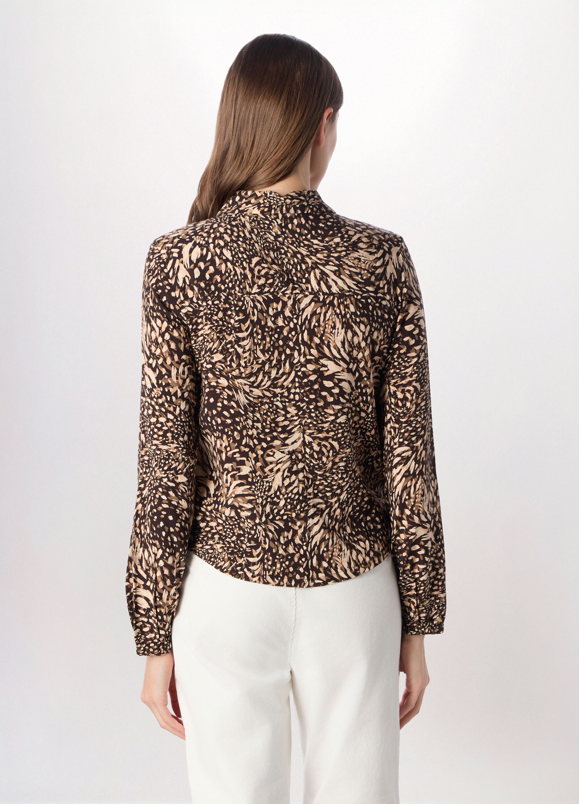 Camicia in pura viscosa con stampa donna_1