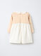 Vestito in misto cotone velour neonata_1