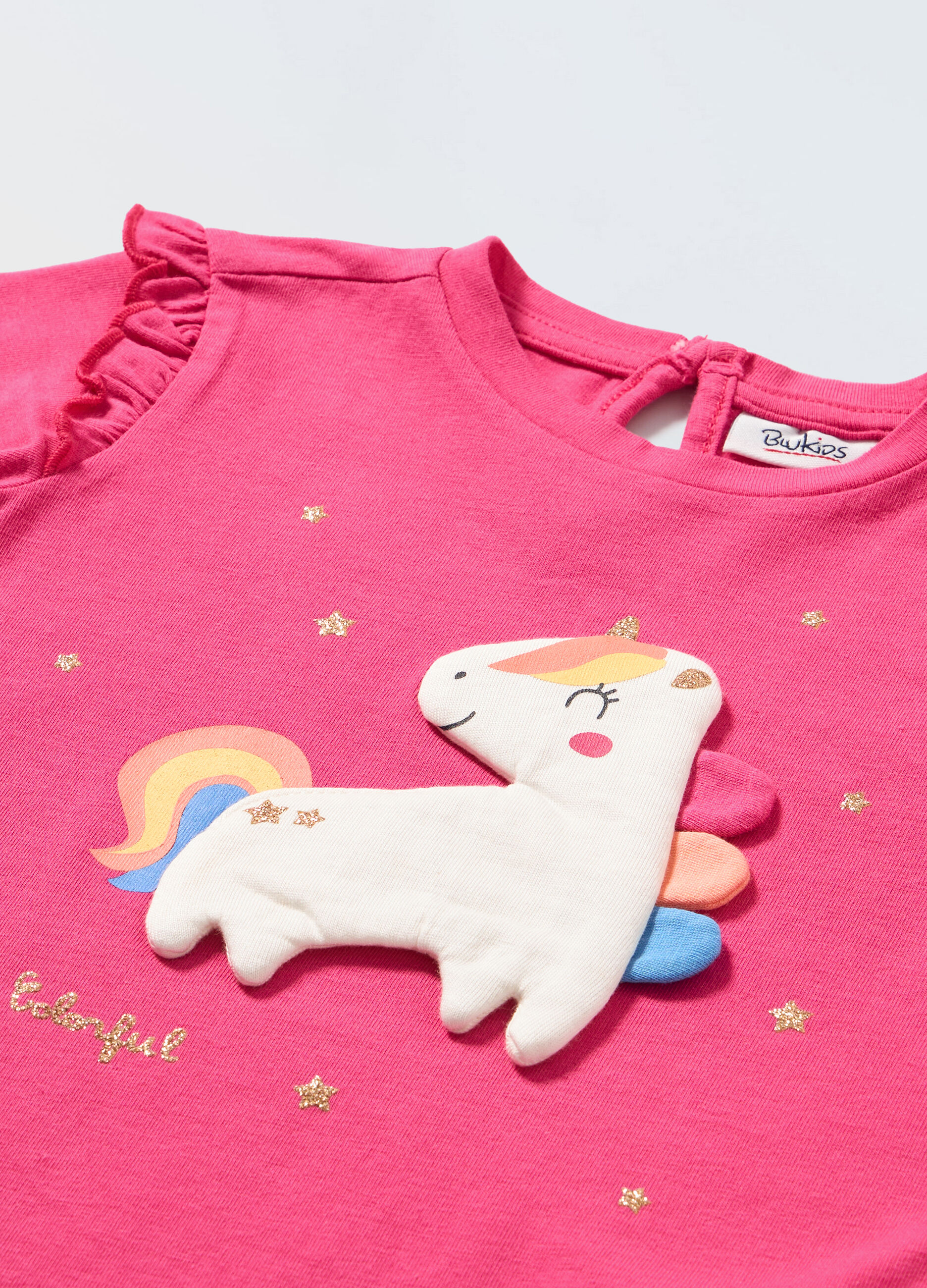 T-shirt in cotone stretch neonata_1