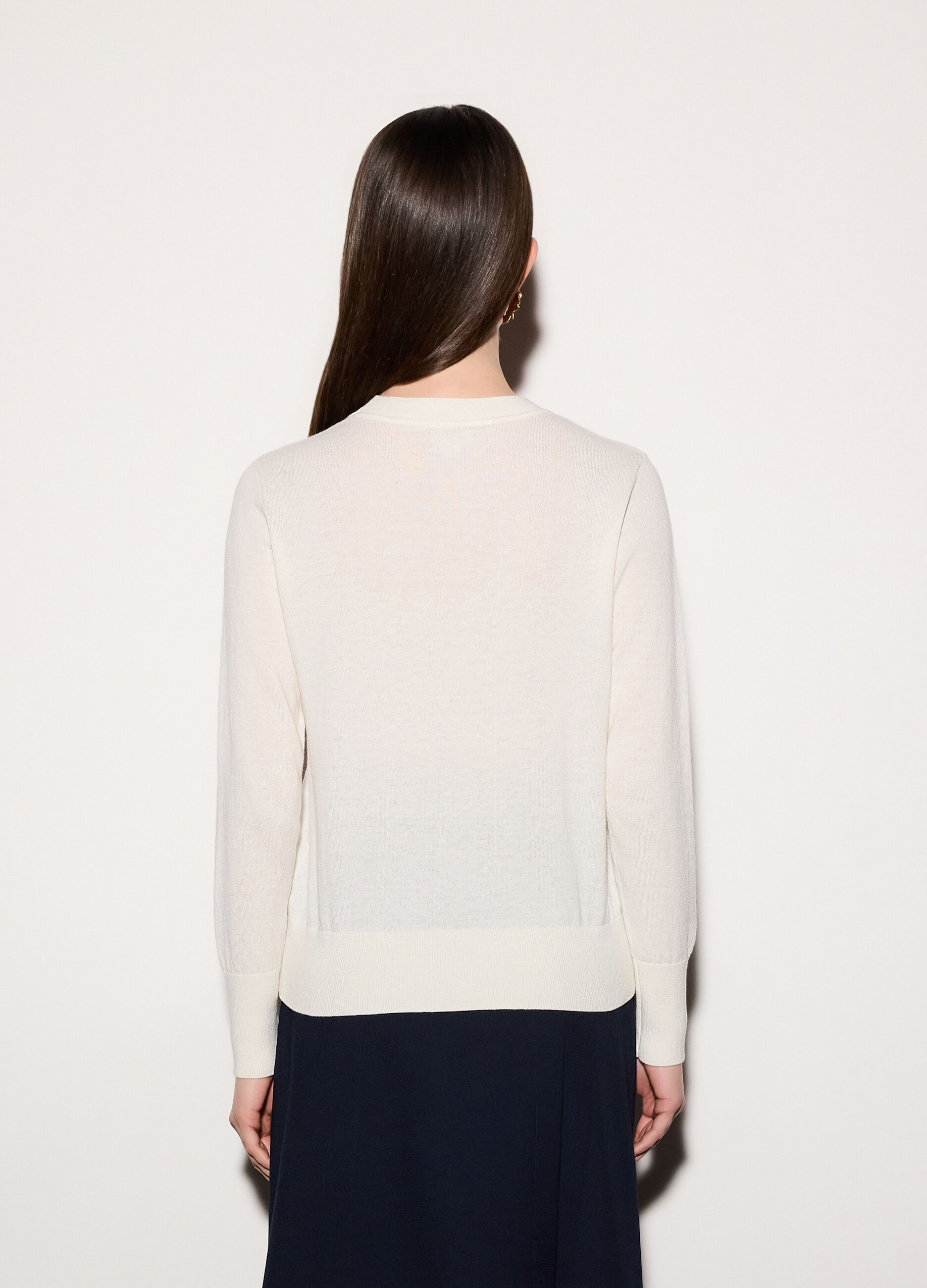 Maglia girocollo rasata donna_2