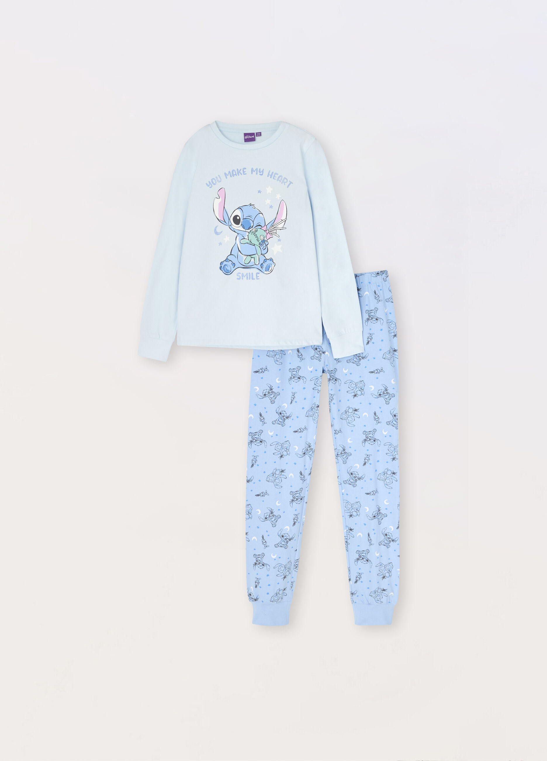 Set pigiama in jersey di puro cotone bambina_0