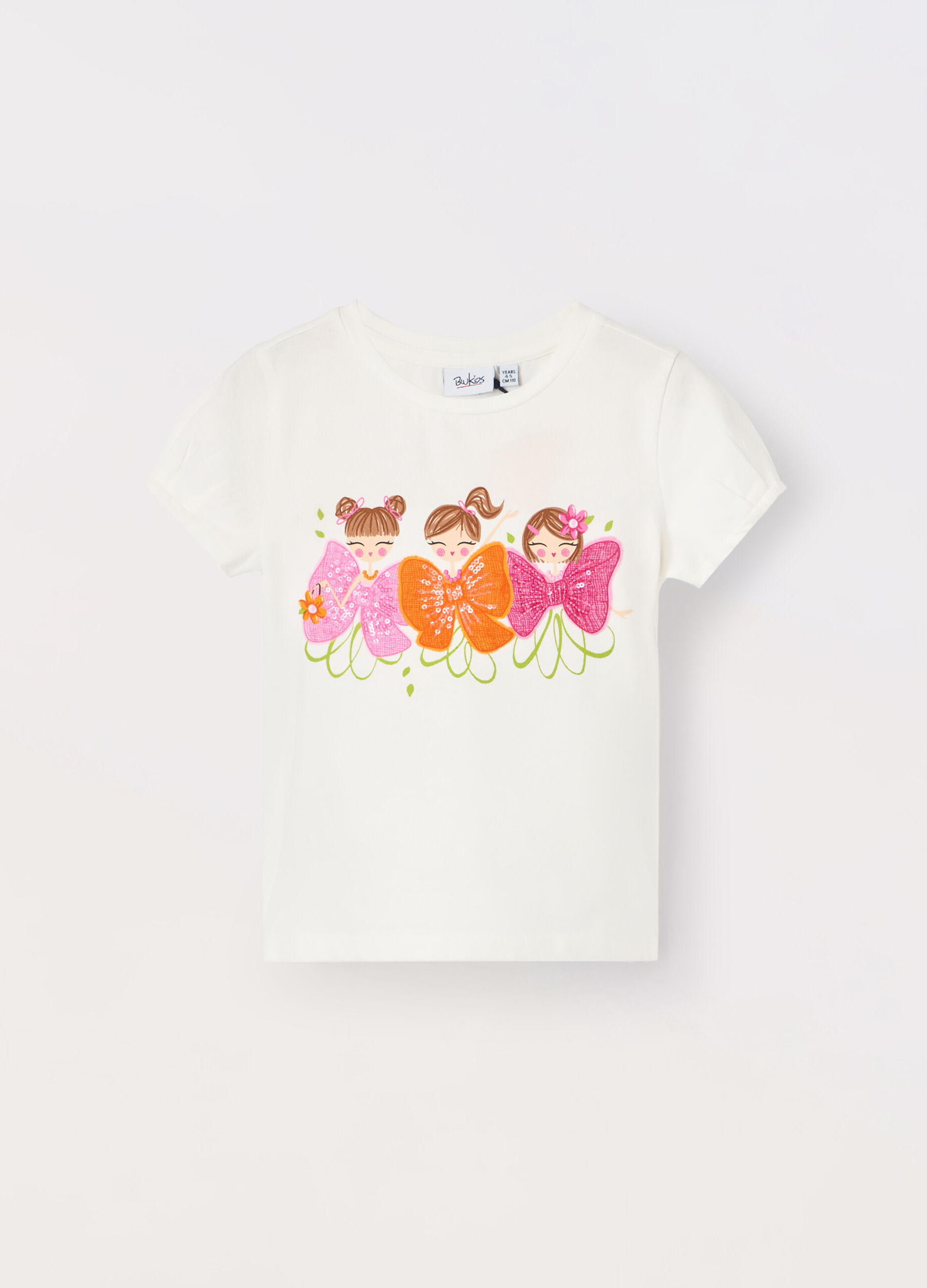 T-shirt in jersey di puro cotone bambina_0