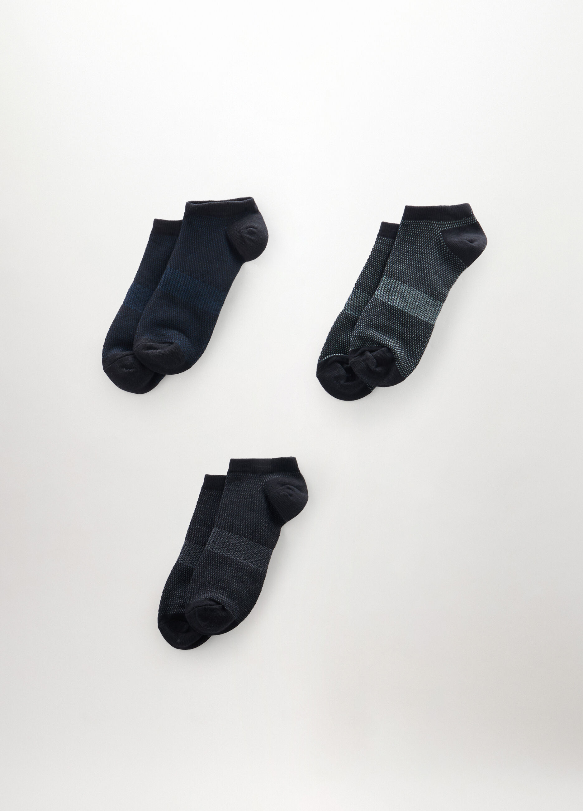 3 pack calzini sneaker a fantasia in cotone stretch uomo_0