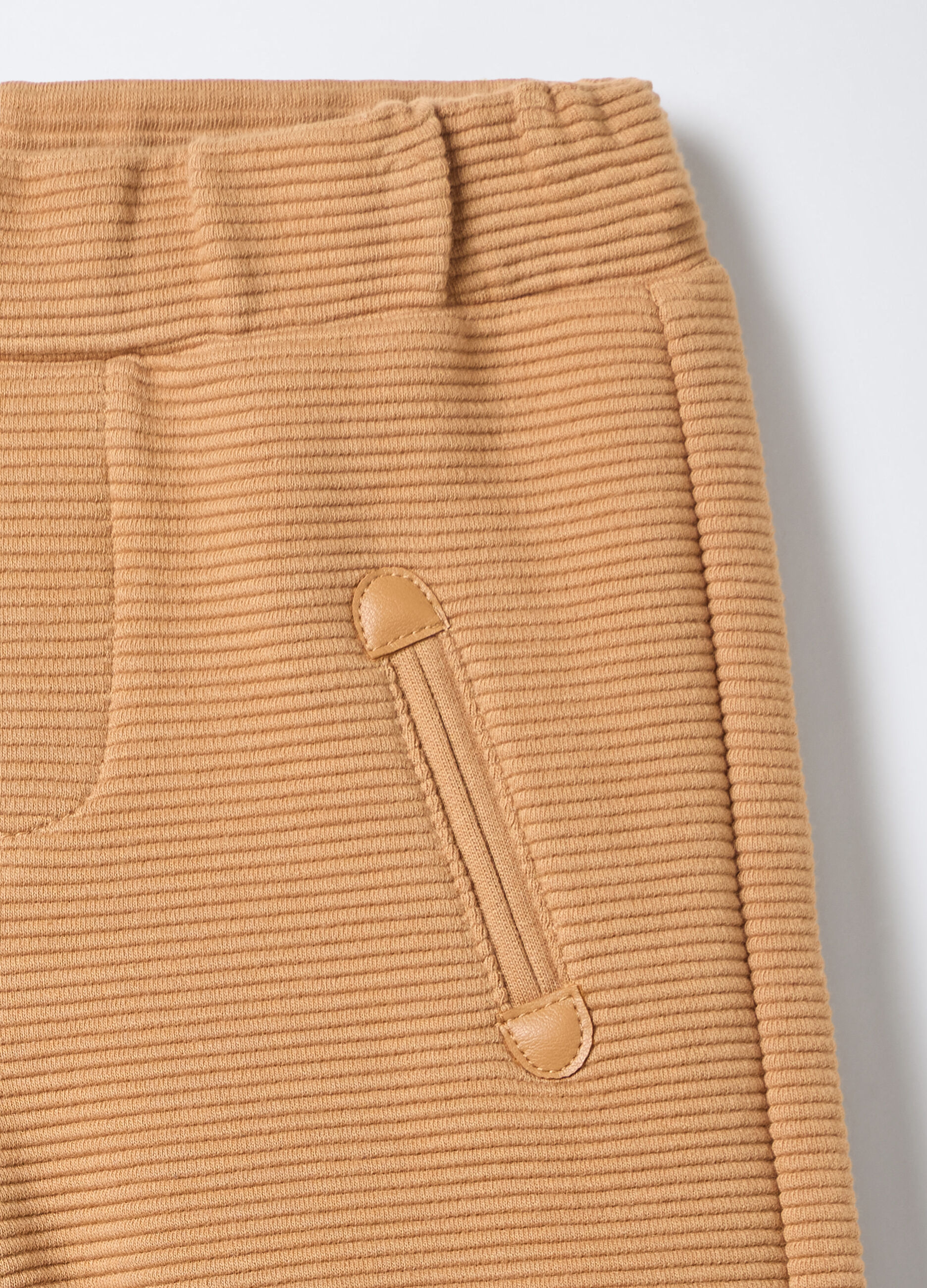 Jogger in costina misto cotone stretch neonato_2
