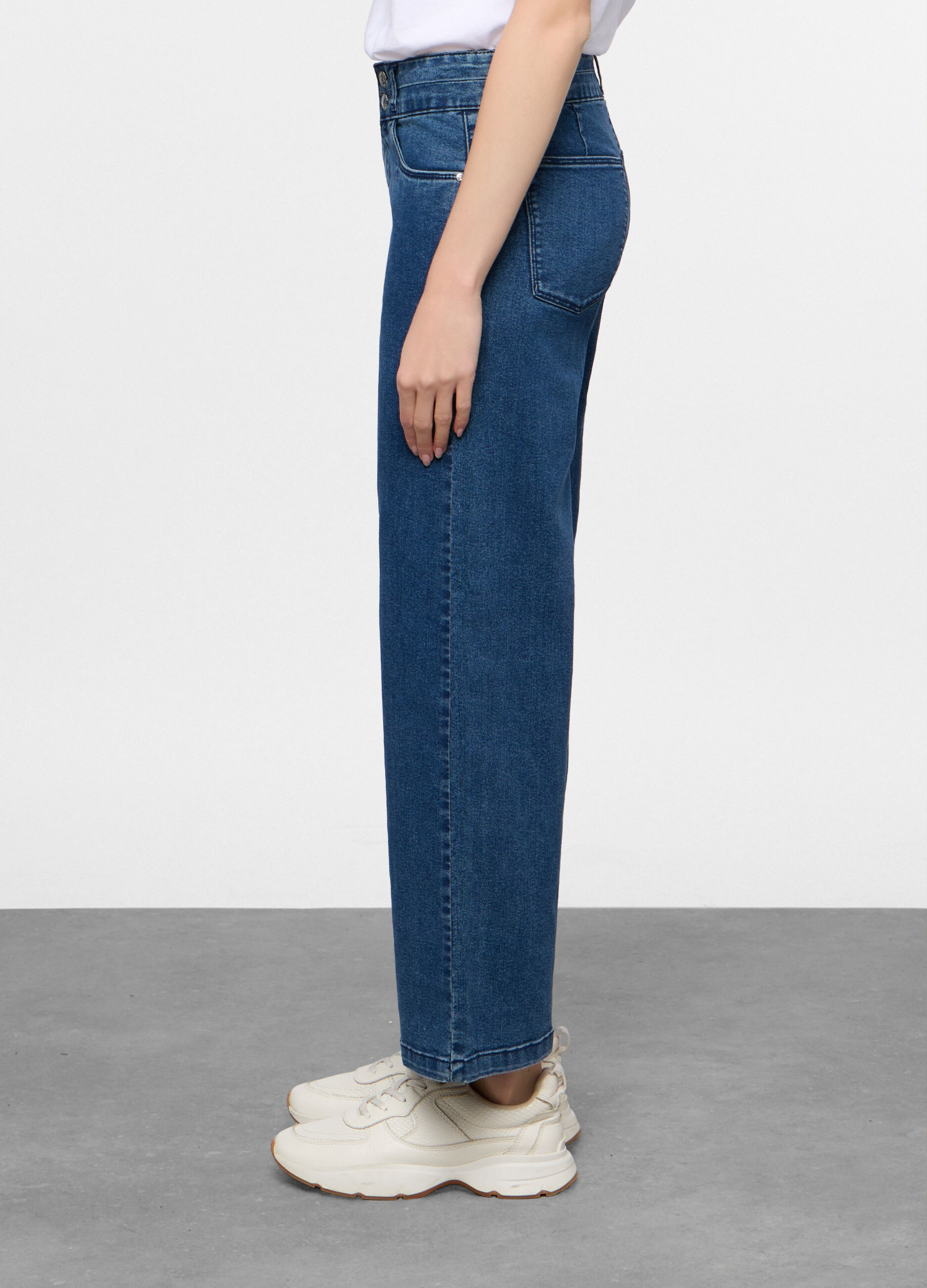 5 Tasche fit Culotte in denim stretch donna_1